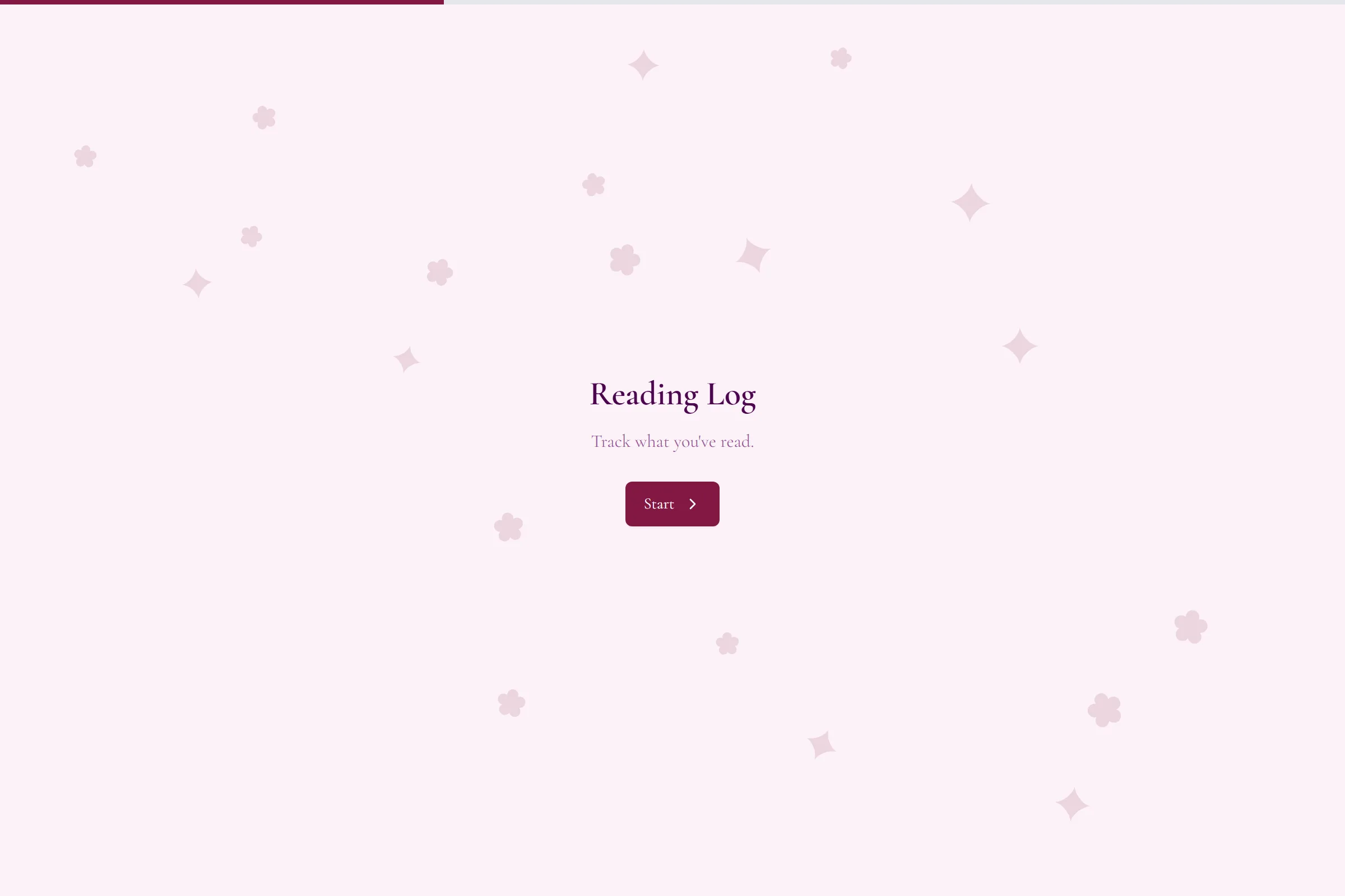 Reading Log template preview