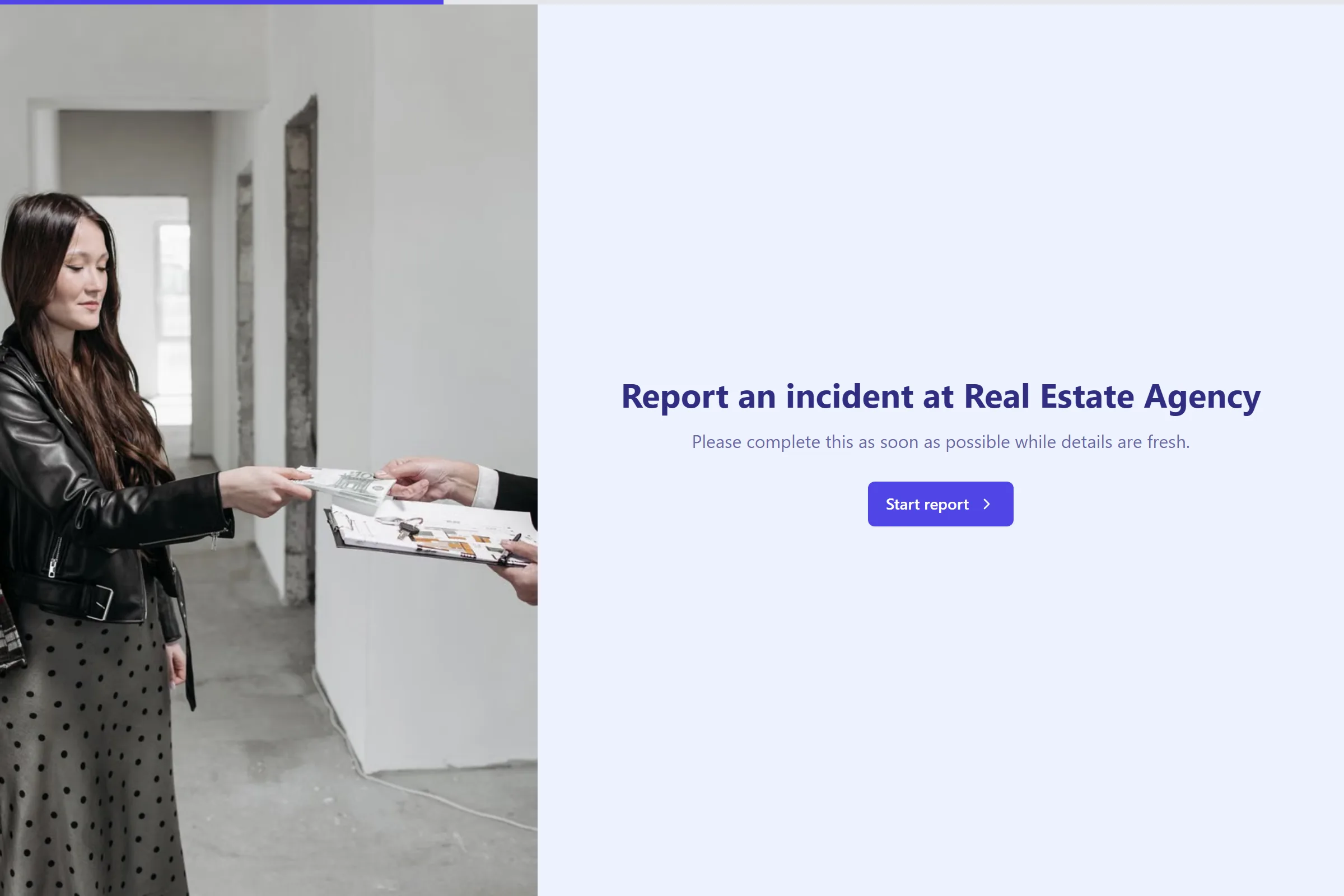 Real Estate Agency Incident Report template preview
