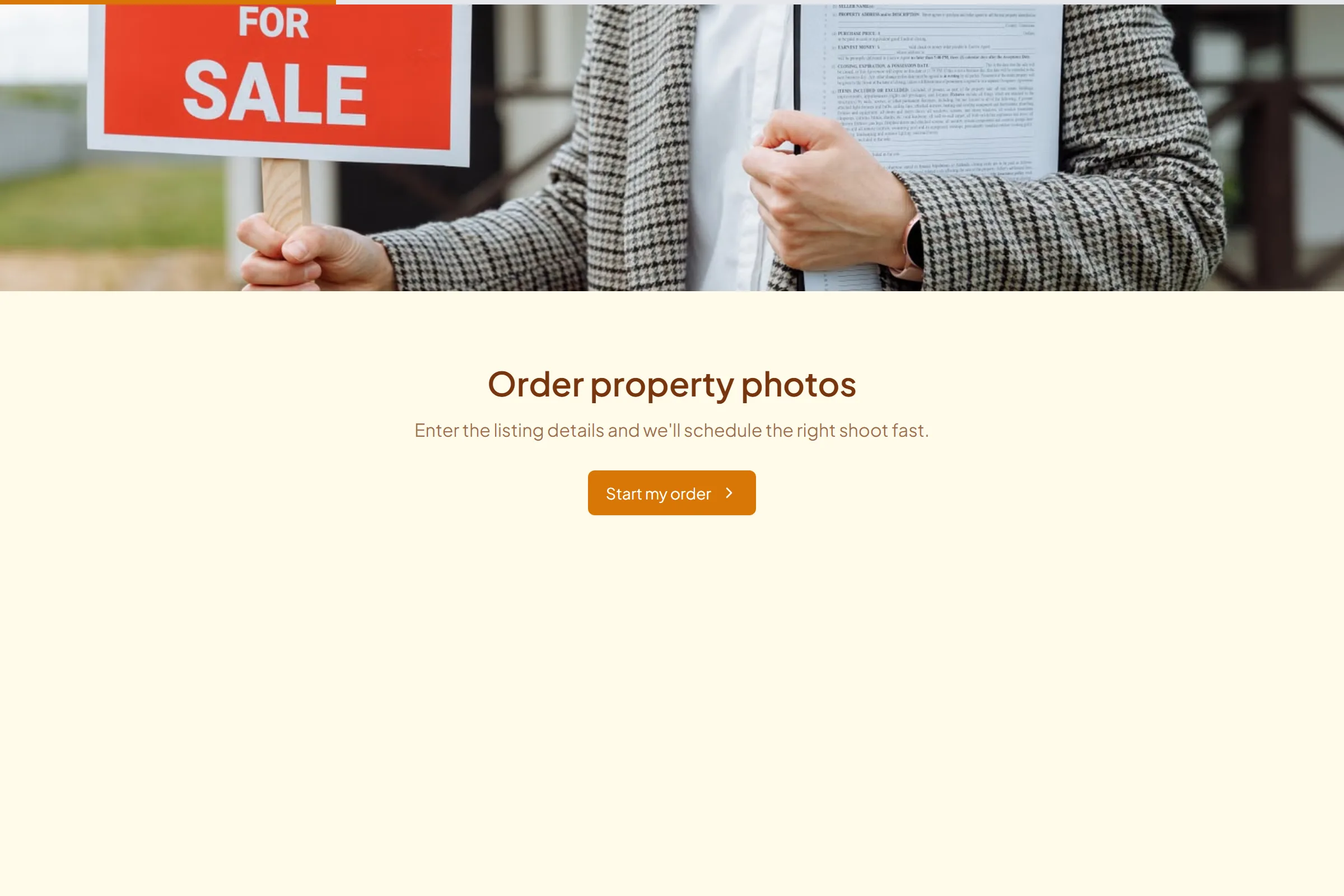 Real Estate Photography Order template preview