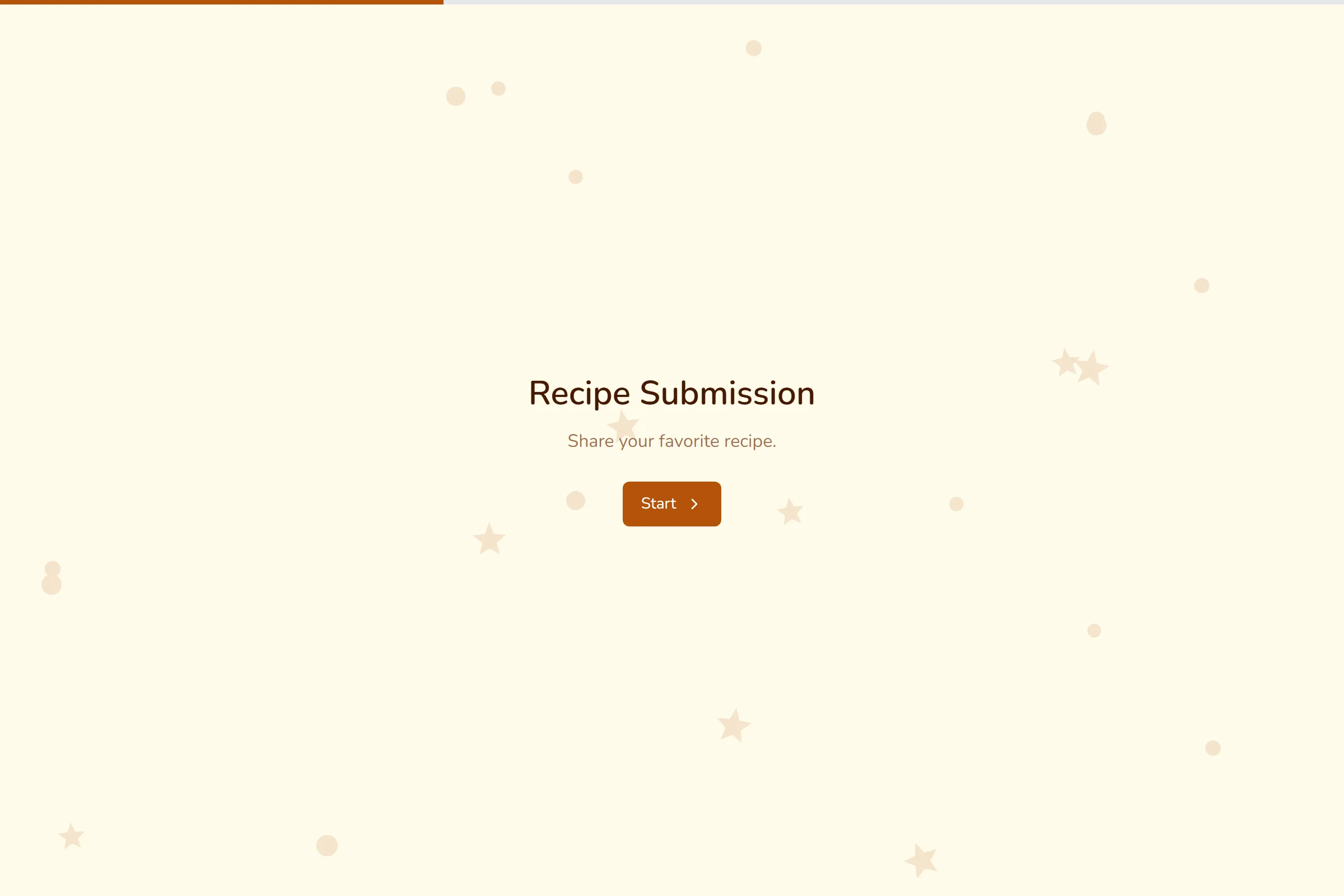 Recipe Submission template preview