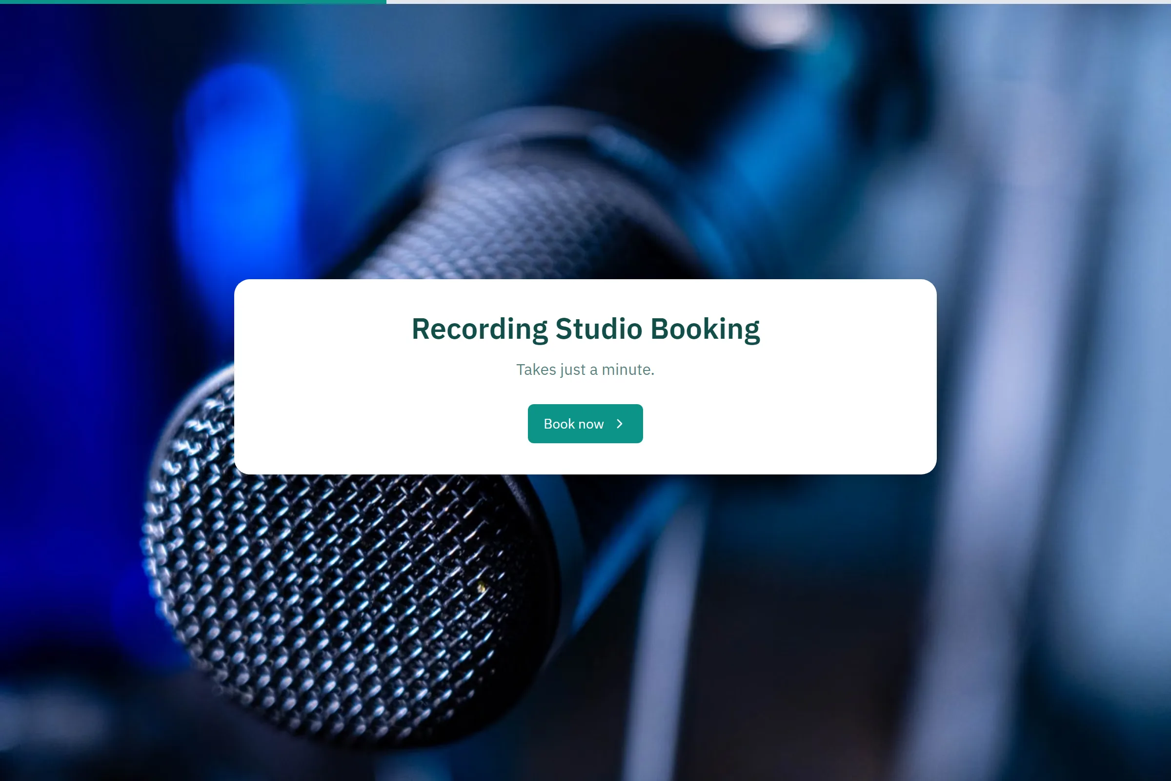 Recording Studio Booking template preview