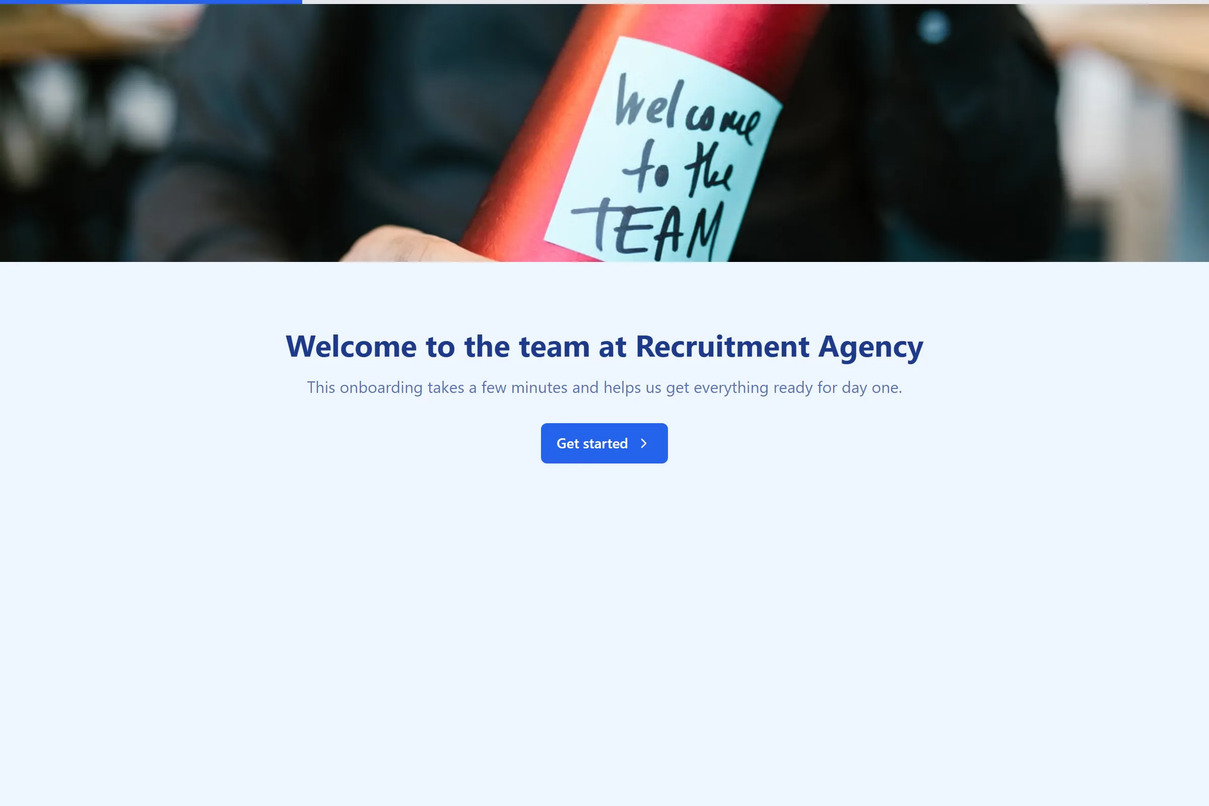 Recruitment Agency New Starter Onboarding template preview