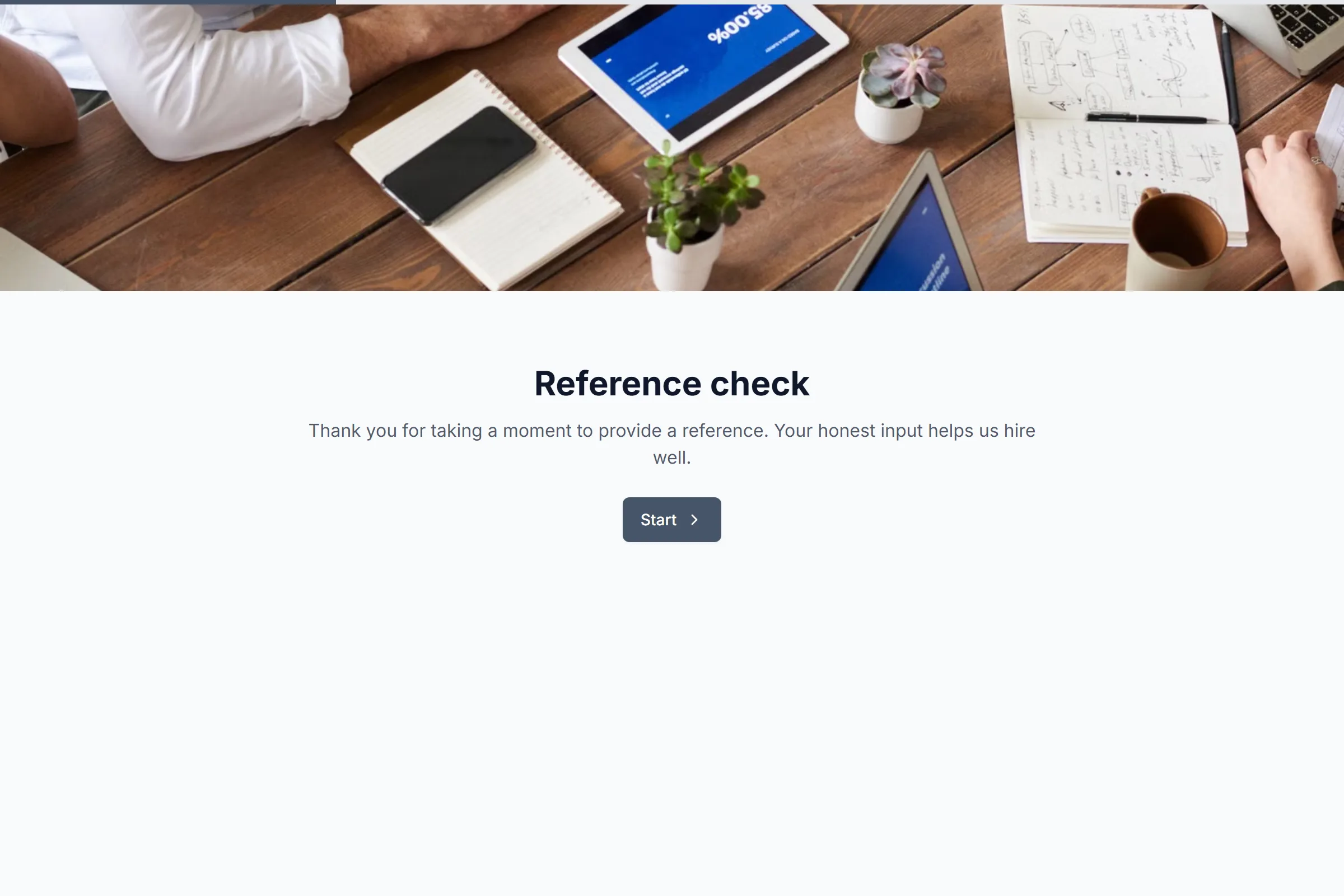 Reference Check template preview