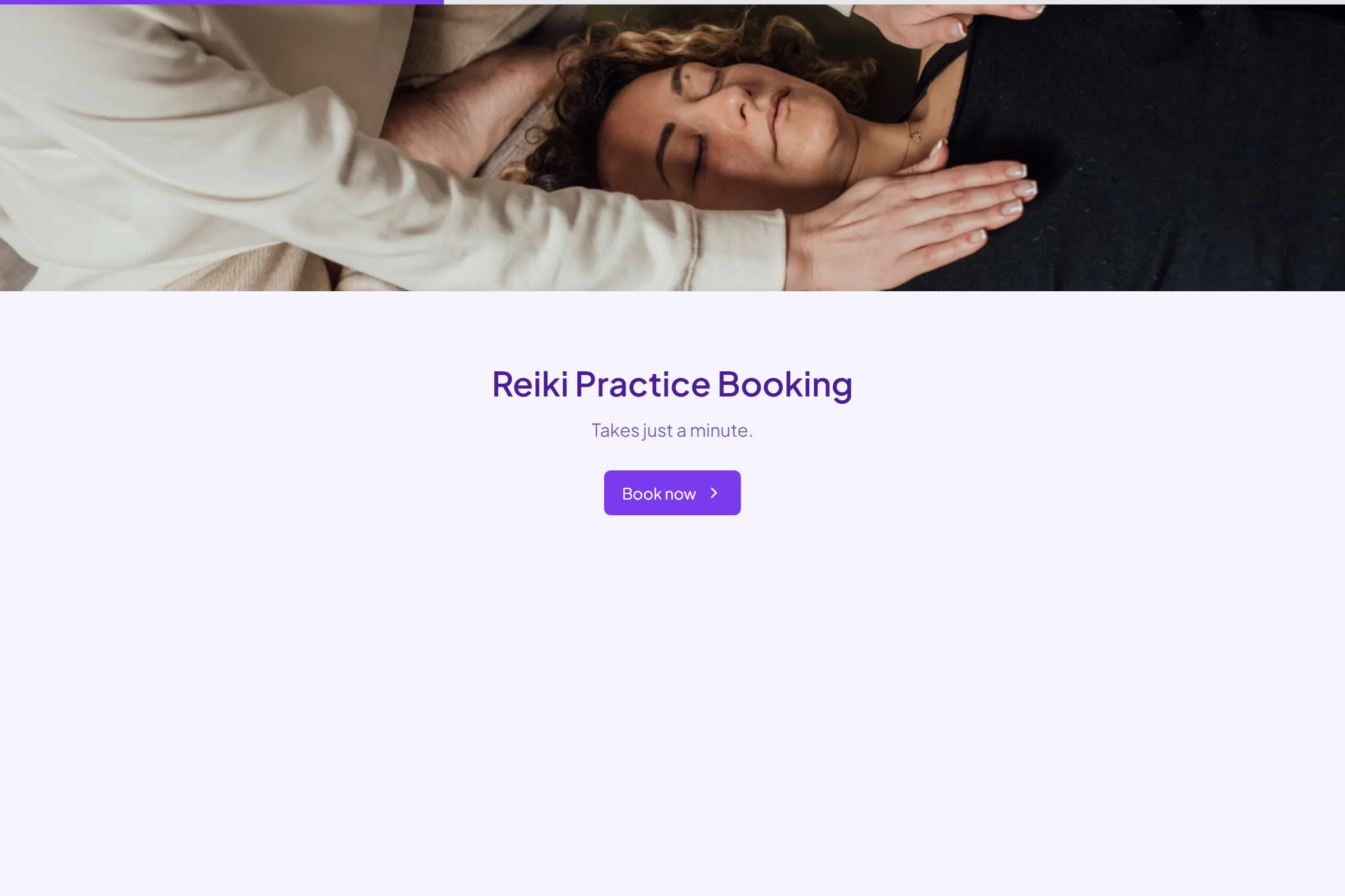 Reiki Practice Booking template preview