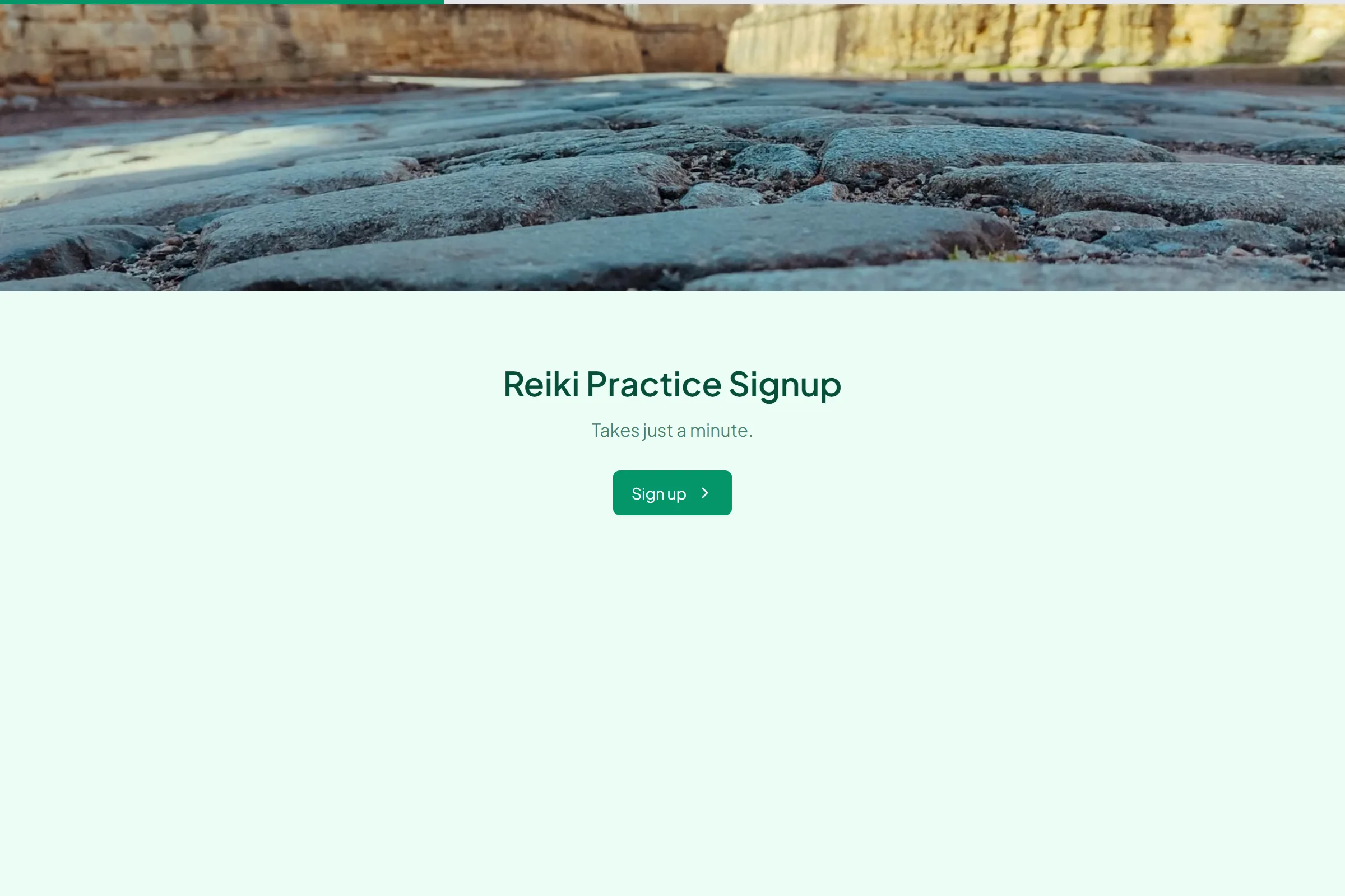 Reiki Practice Signup template preview