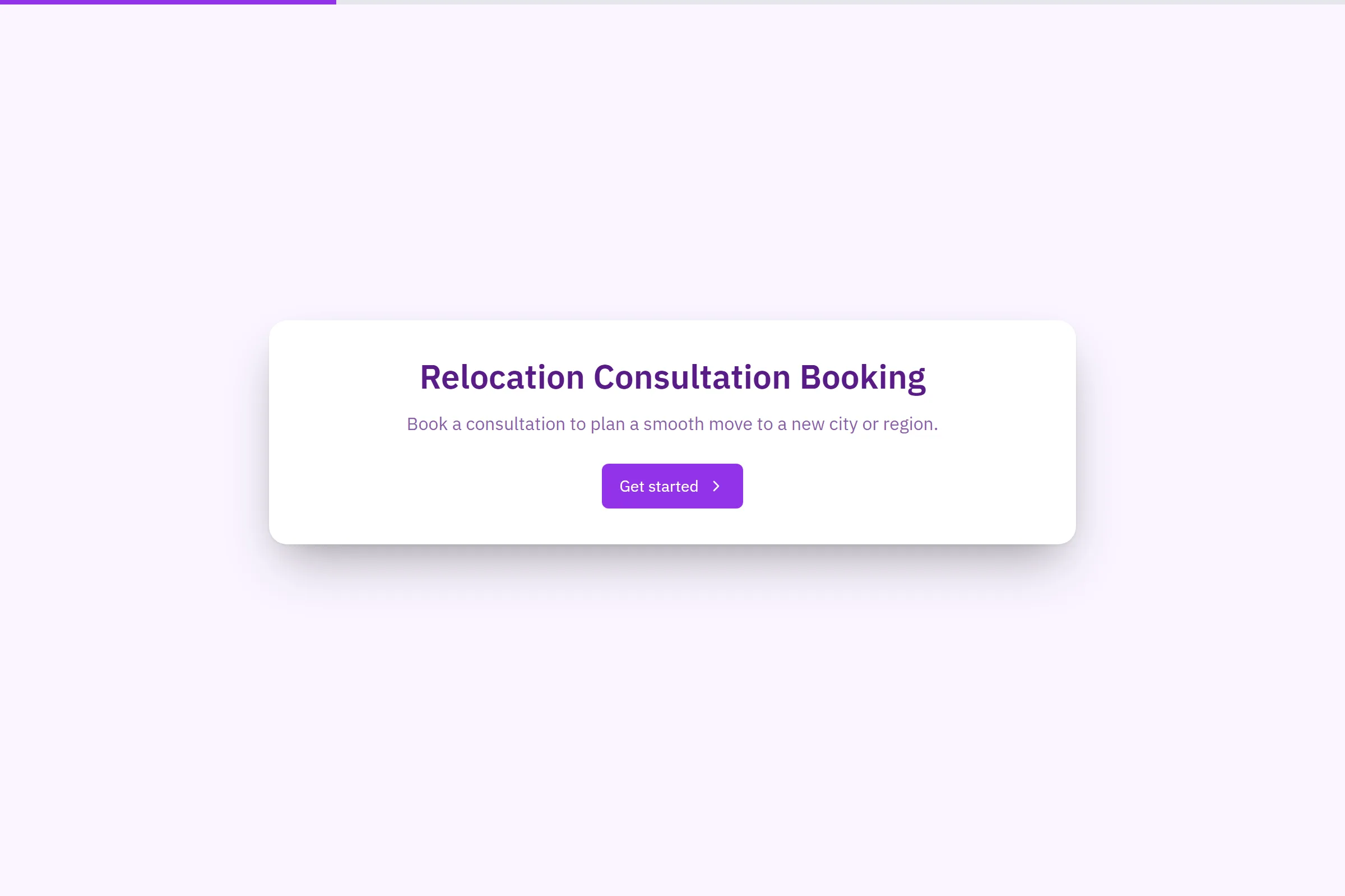Relocation Consultation Booking template preview