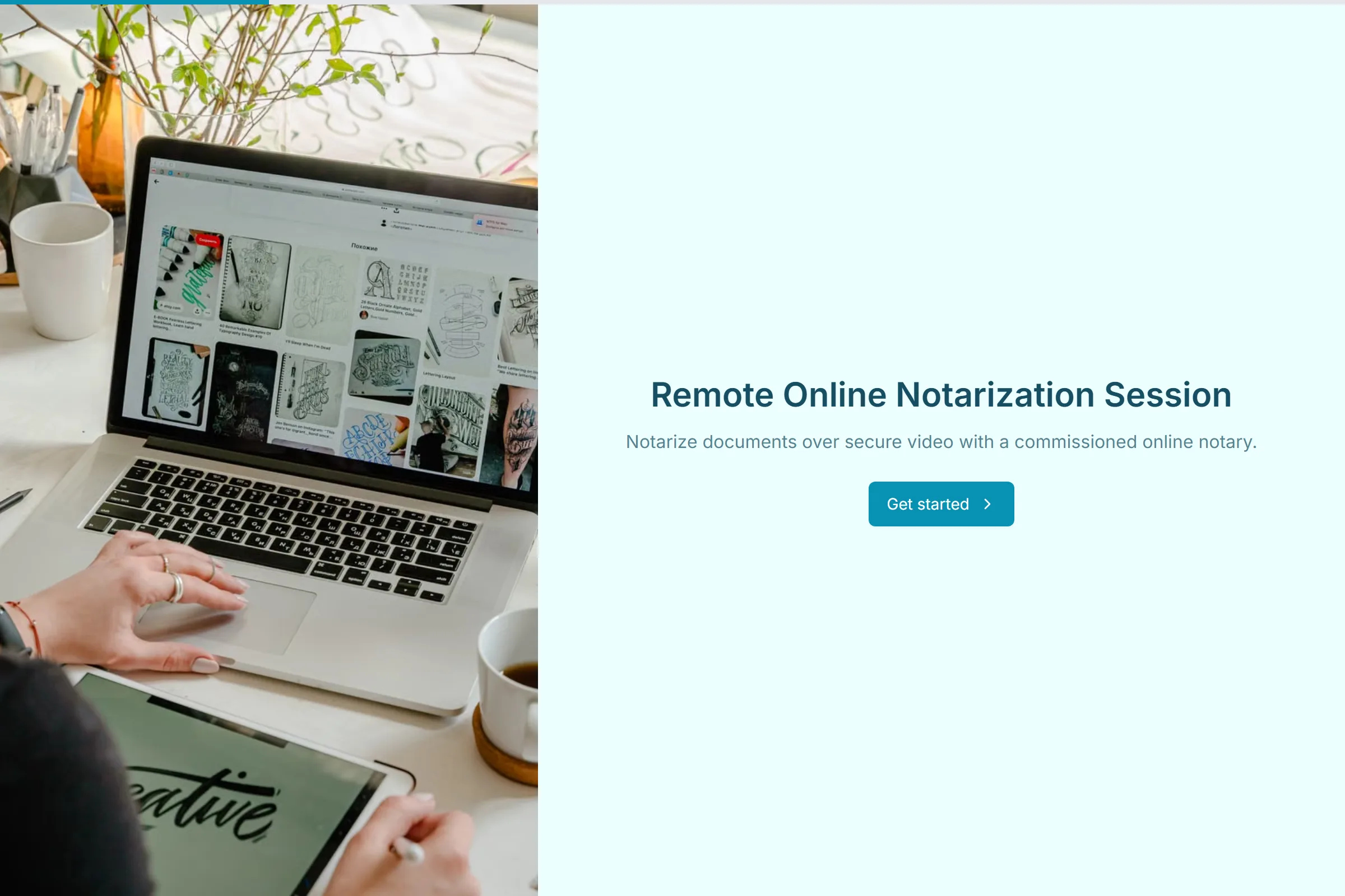 Remote Online Notarization Session template preview