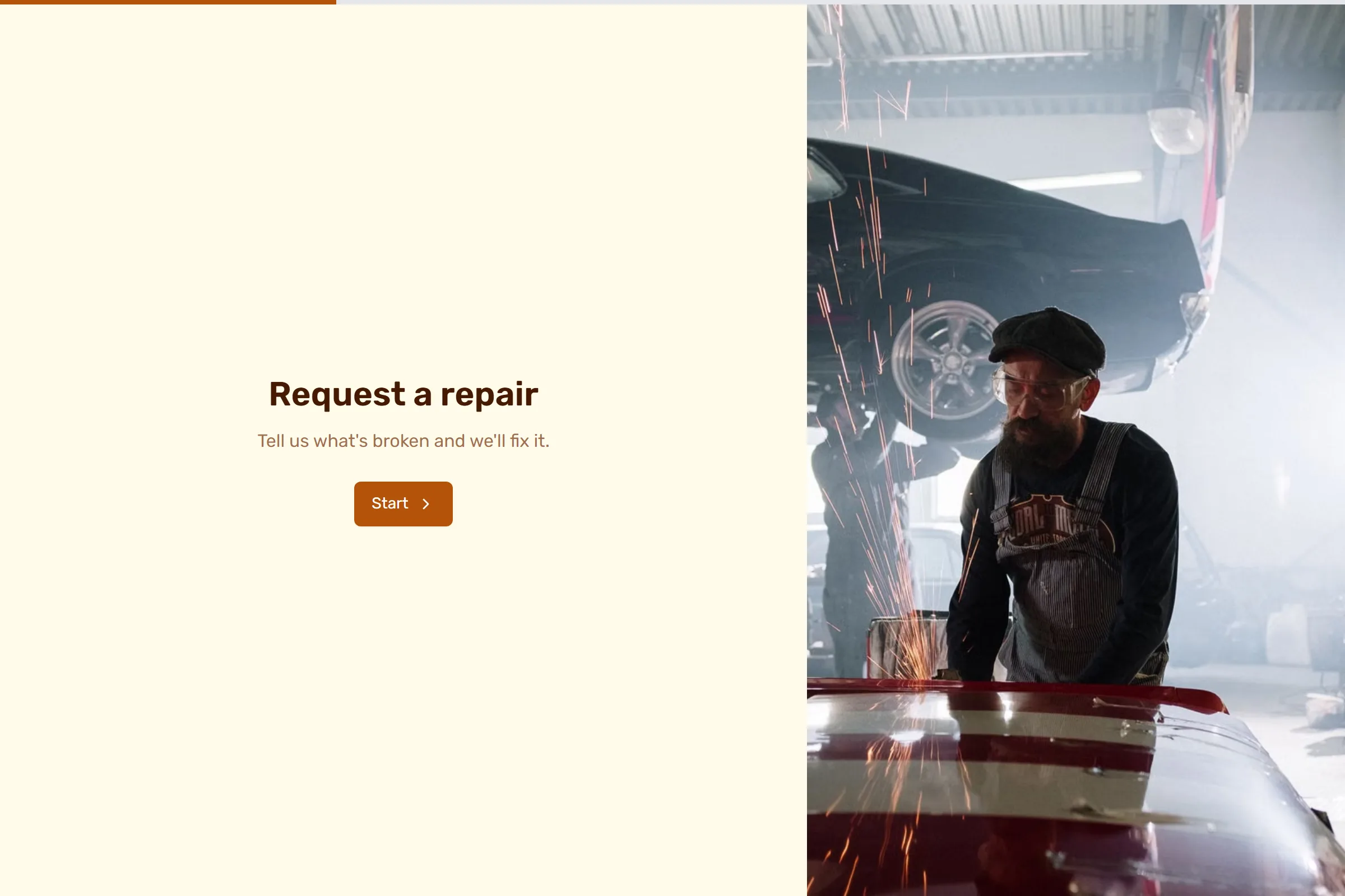 Repair Request template preview