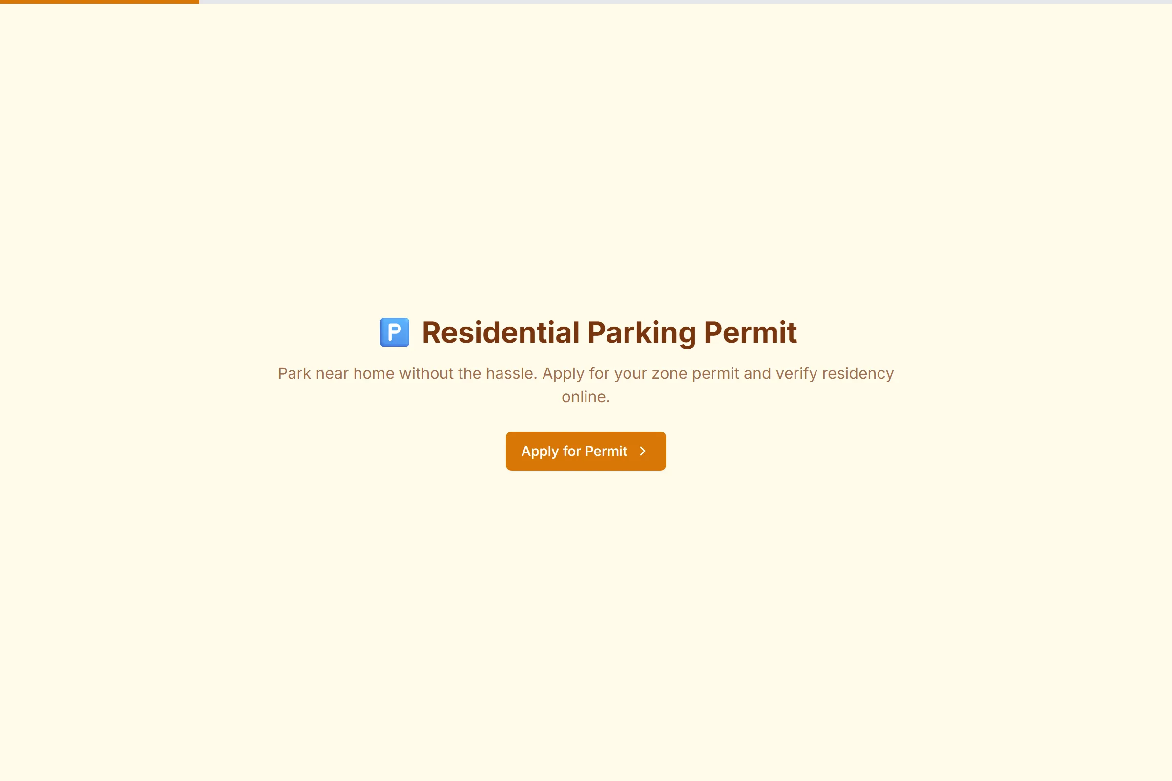 Residential Parking Permit template preview