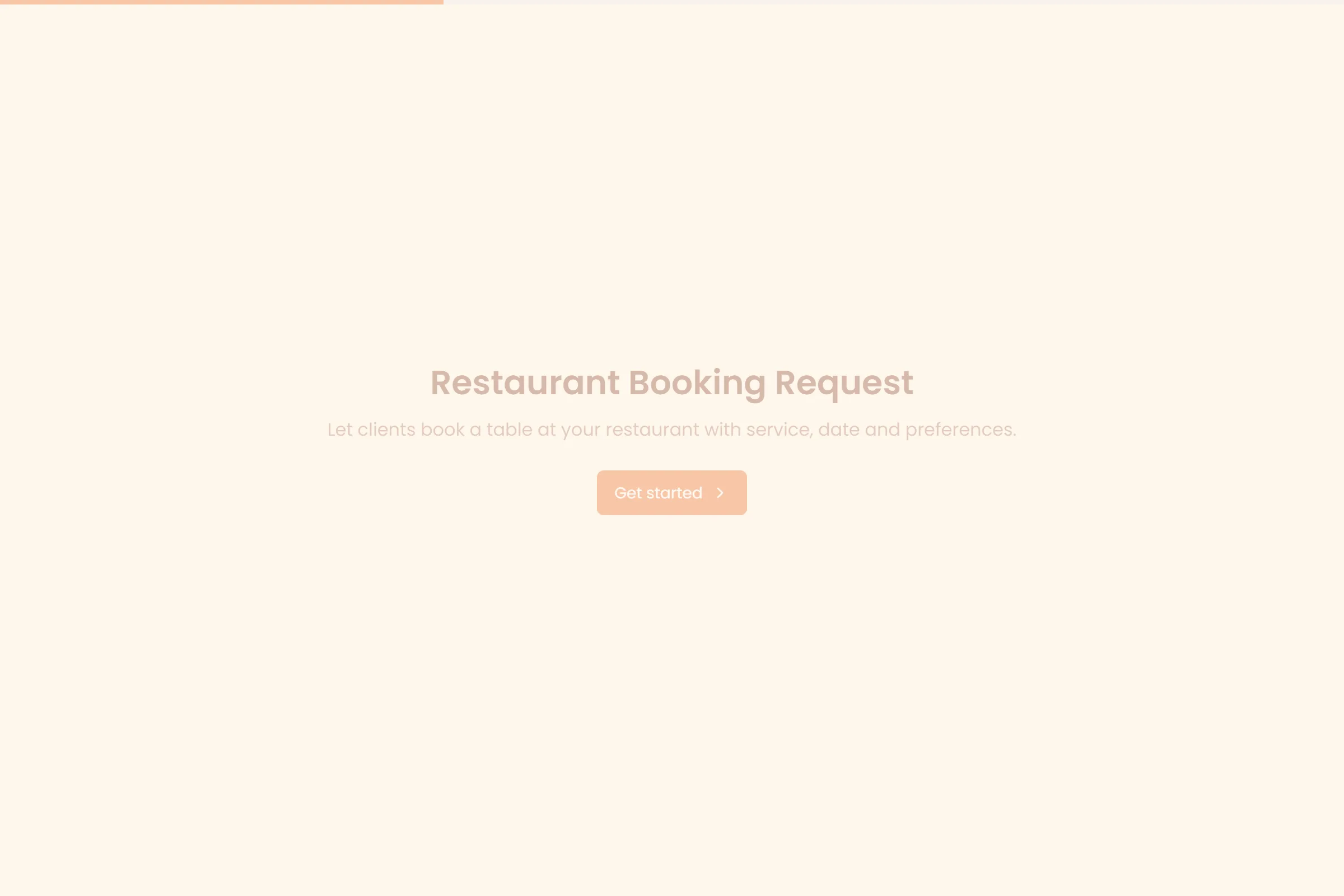 Restaurant Booking Request template preview