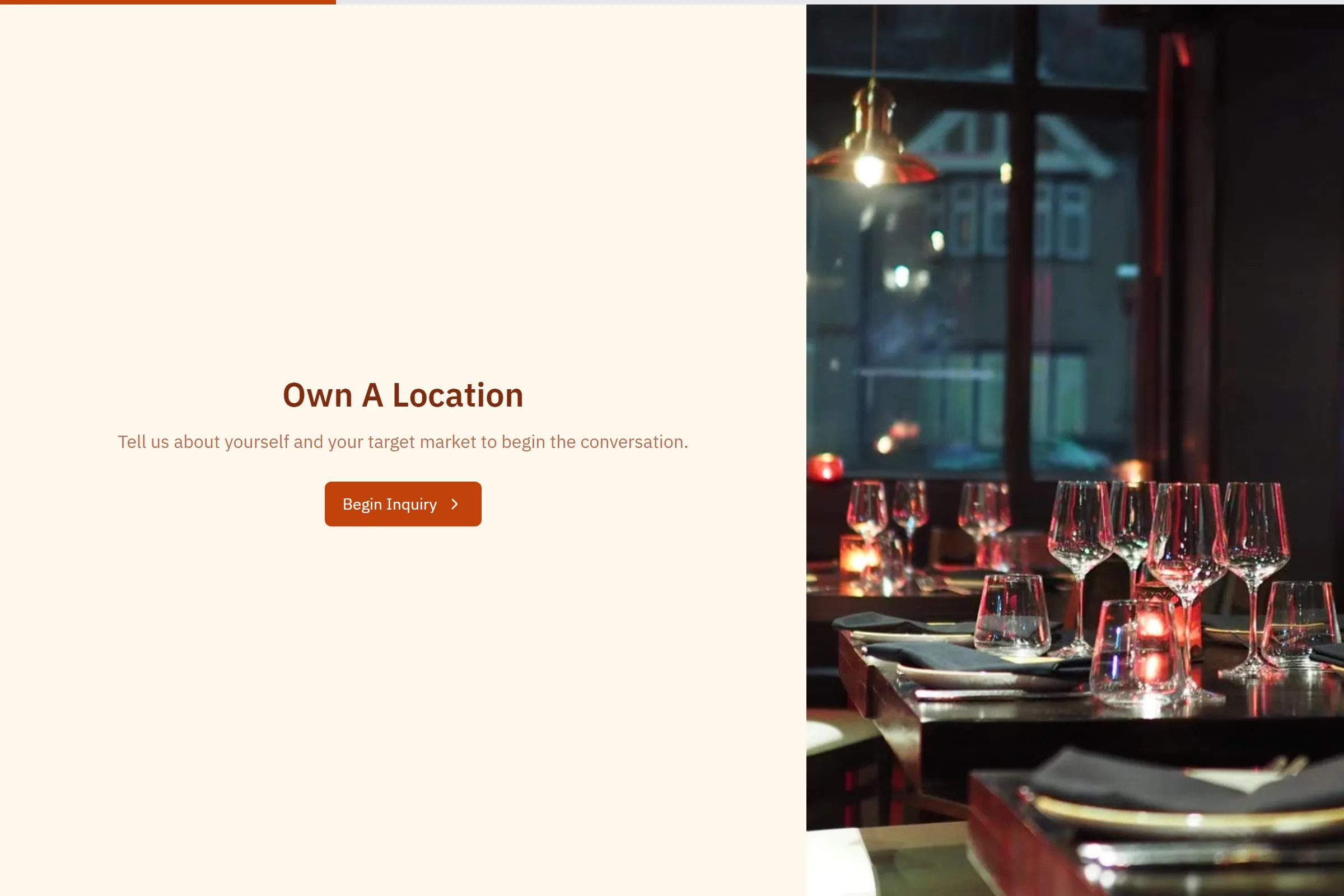 Restaurant Franchise Inquiry template preview