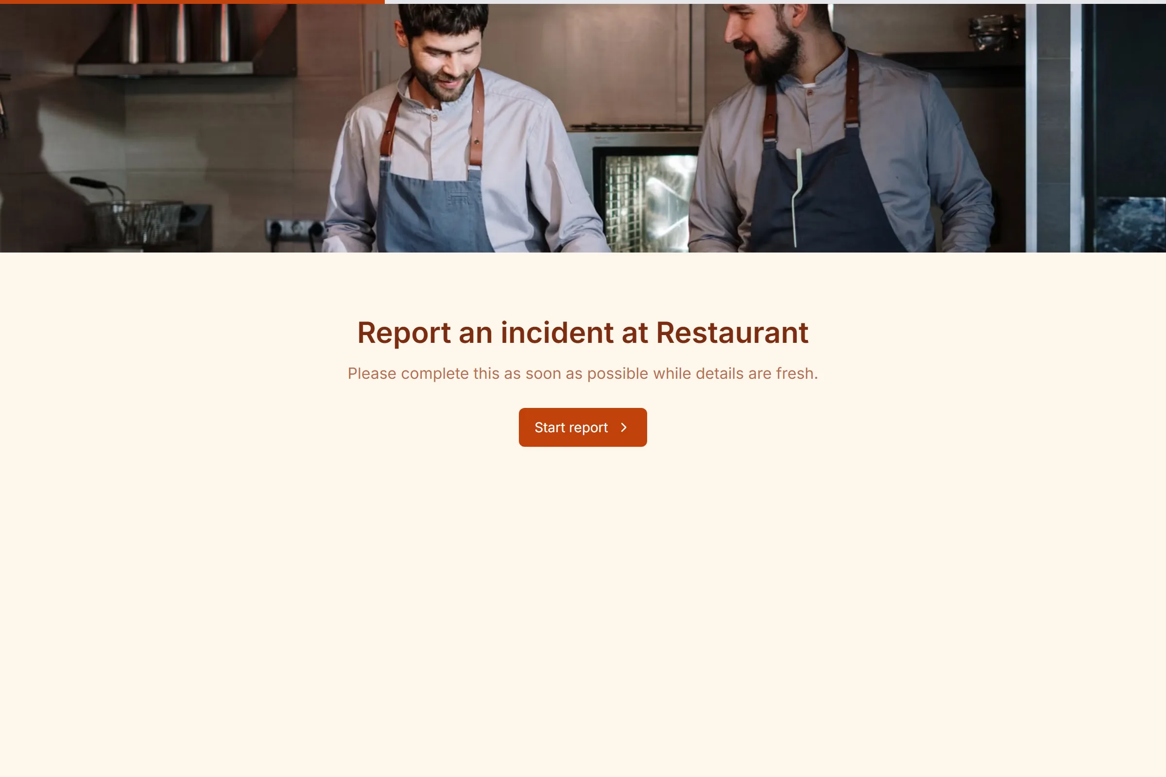 Restaurant Incident Report template preview