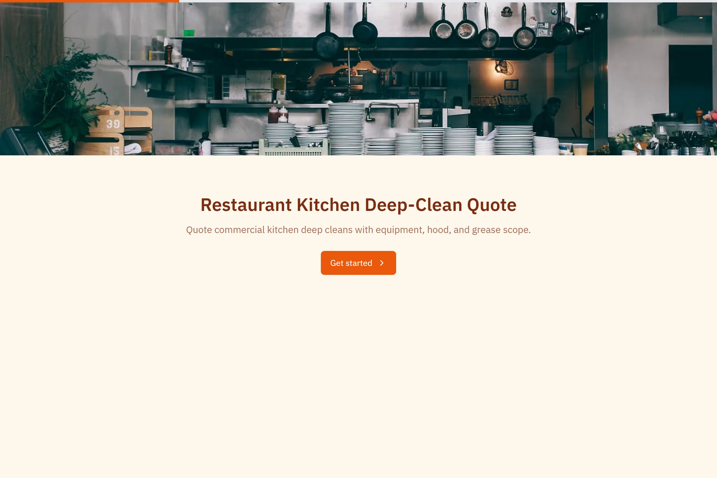 Restaurant Kitchen Deep-Clean Quote template preview