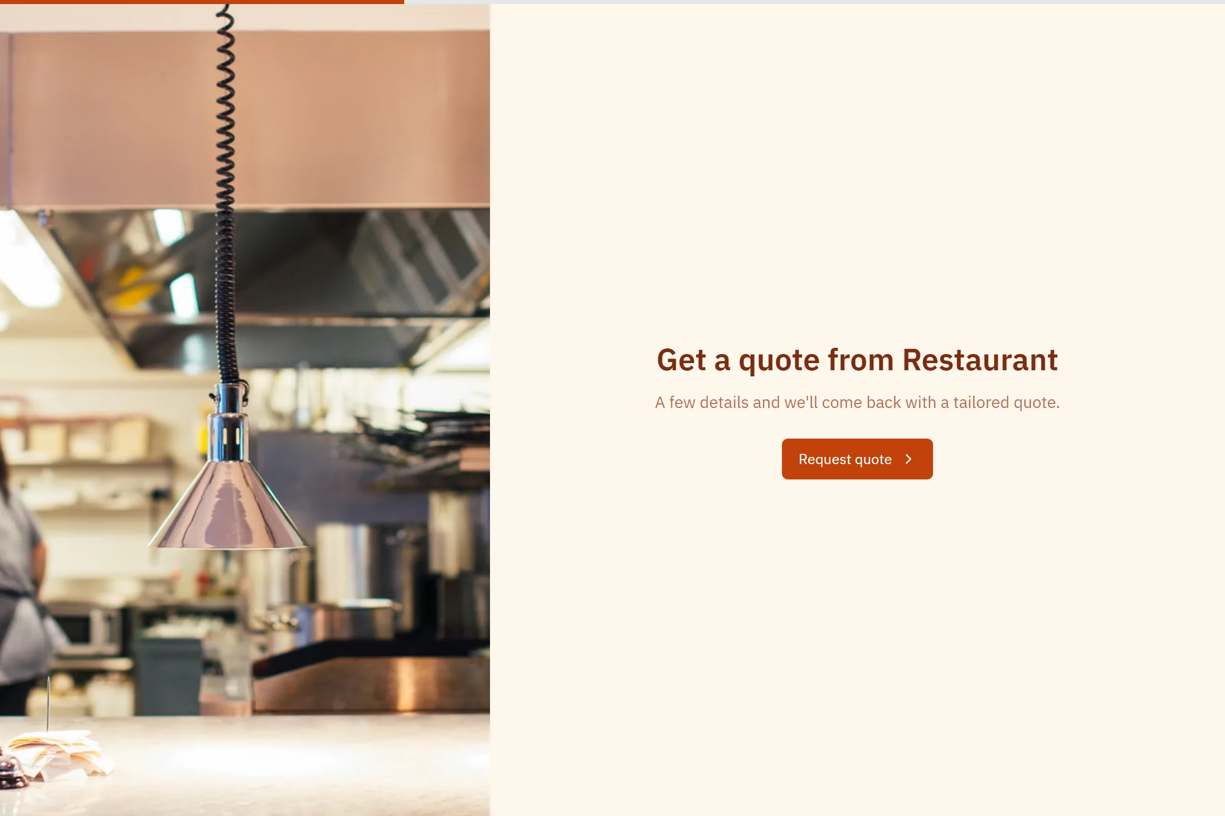 Restaurant Maintenance Request template preview