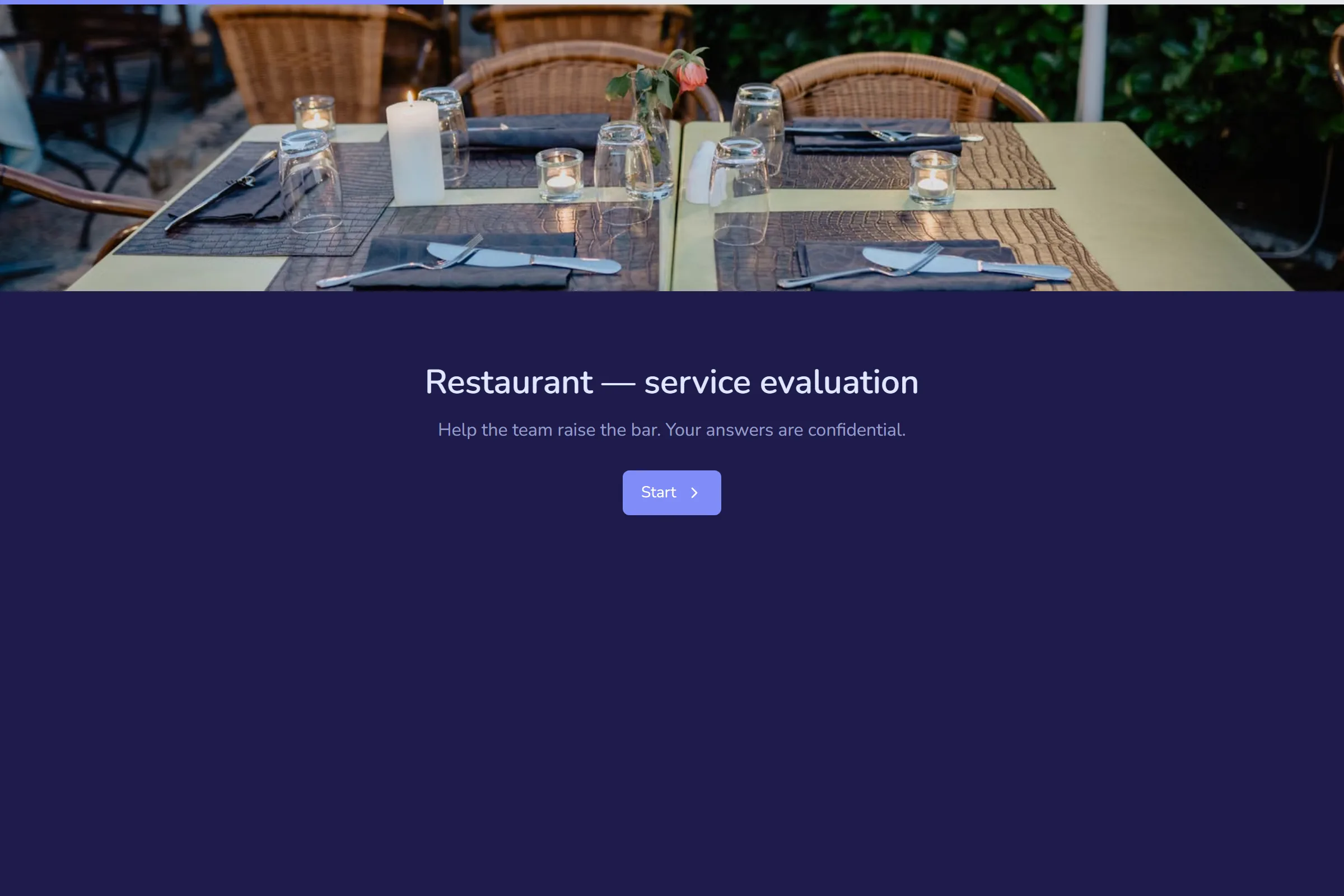 Restaurant Service Evaluation template preview