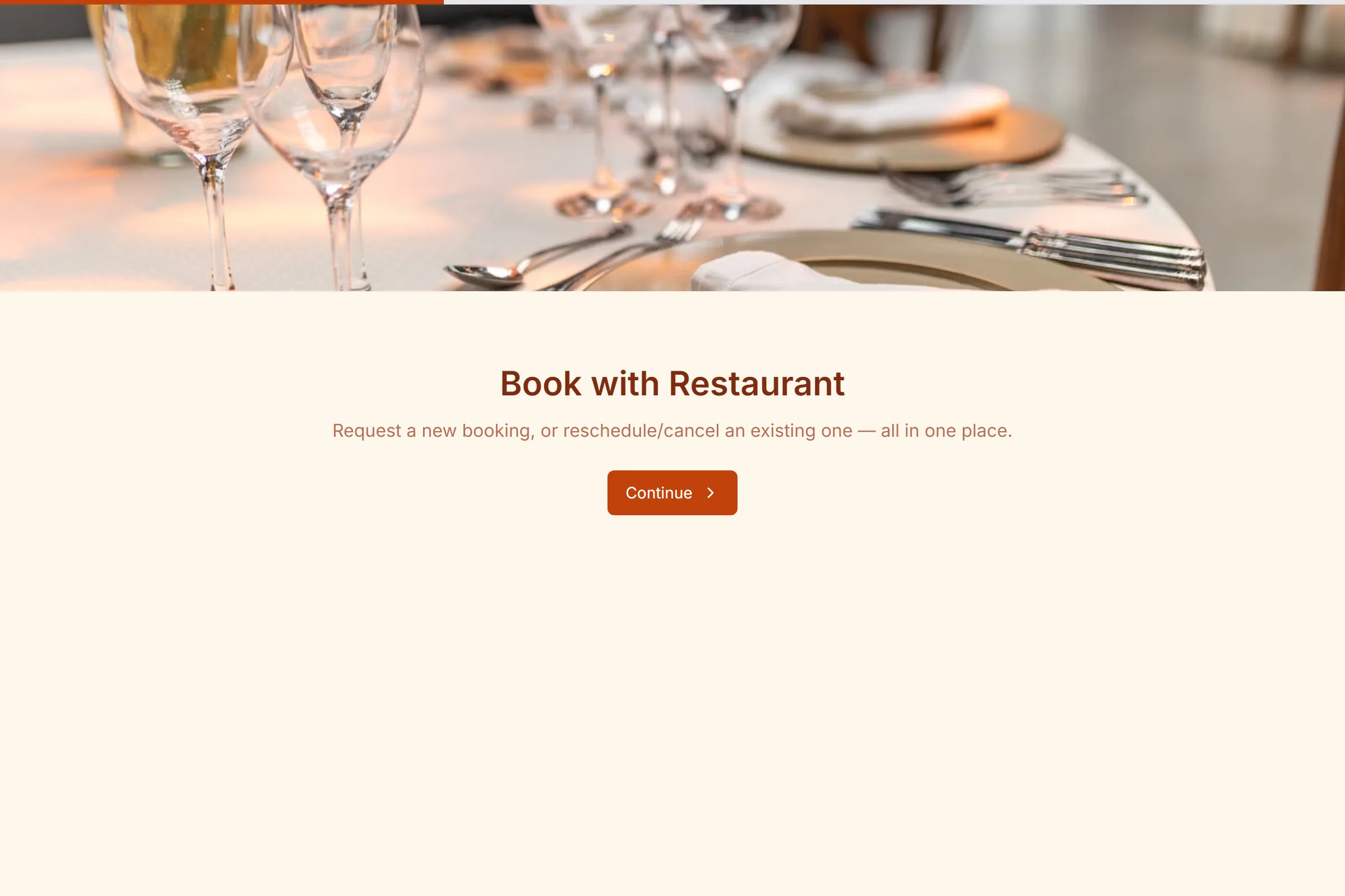 Restaurant Tasting Booking template preview