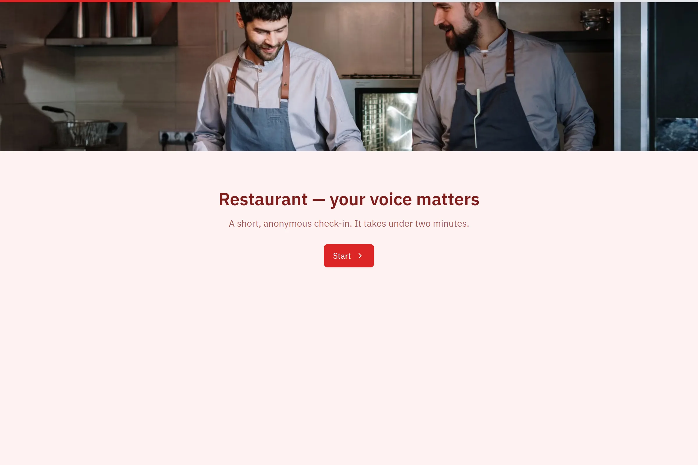 Restaurant Team Pulse Survey template preview