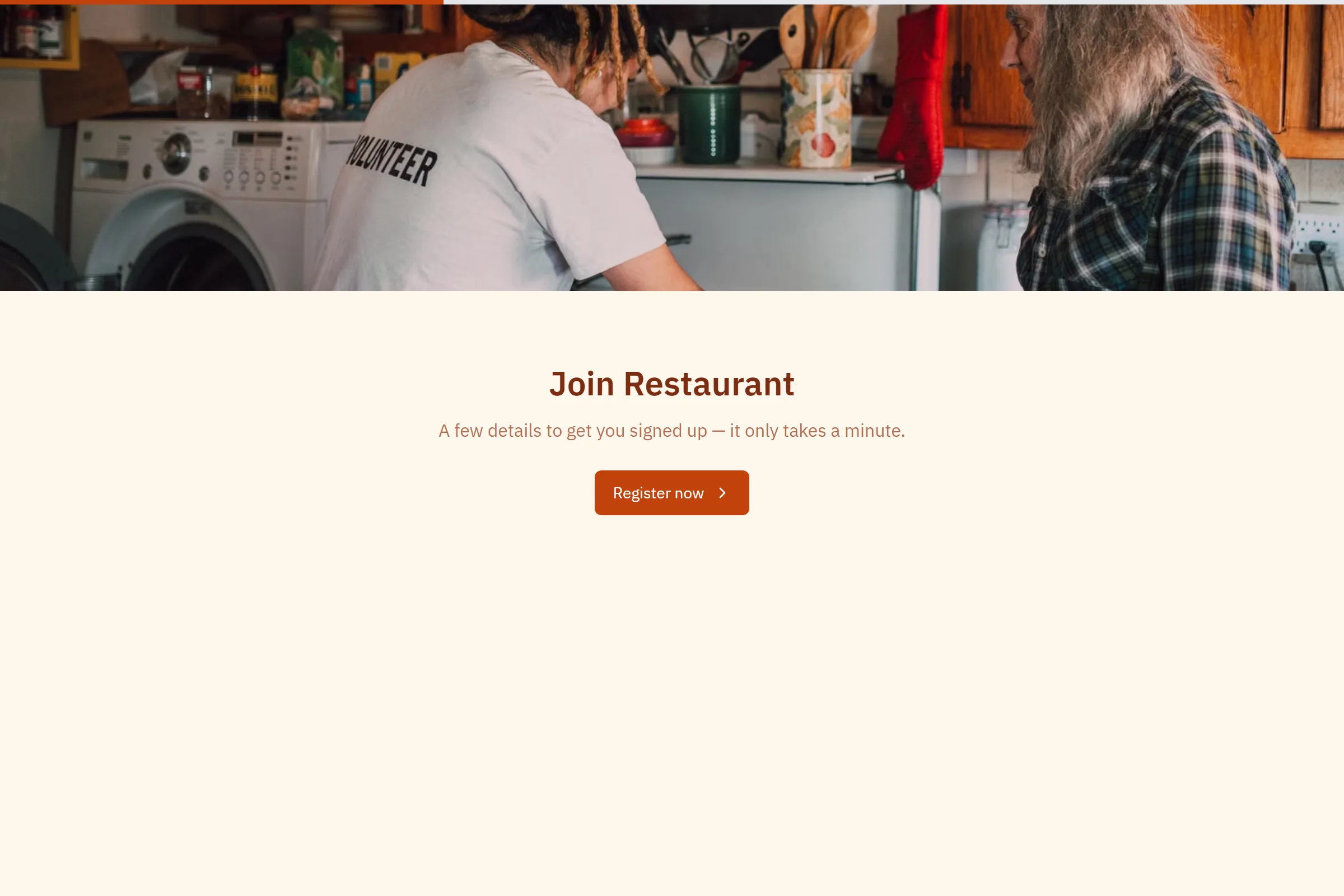 Restaurant Volunteer Application template preview