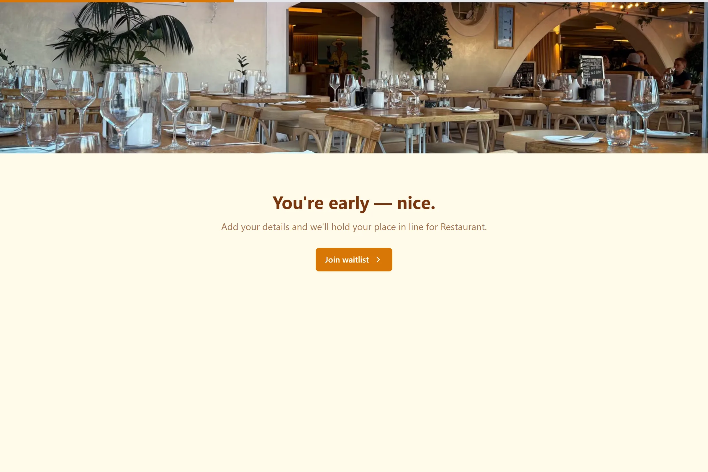 Restaurant Waitlist template preview