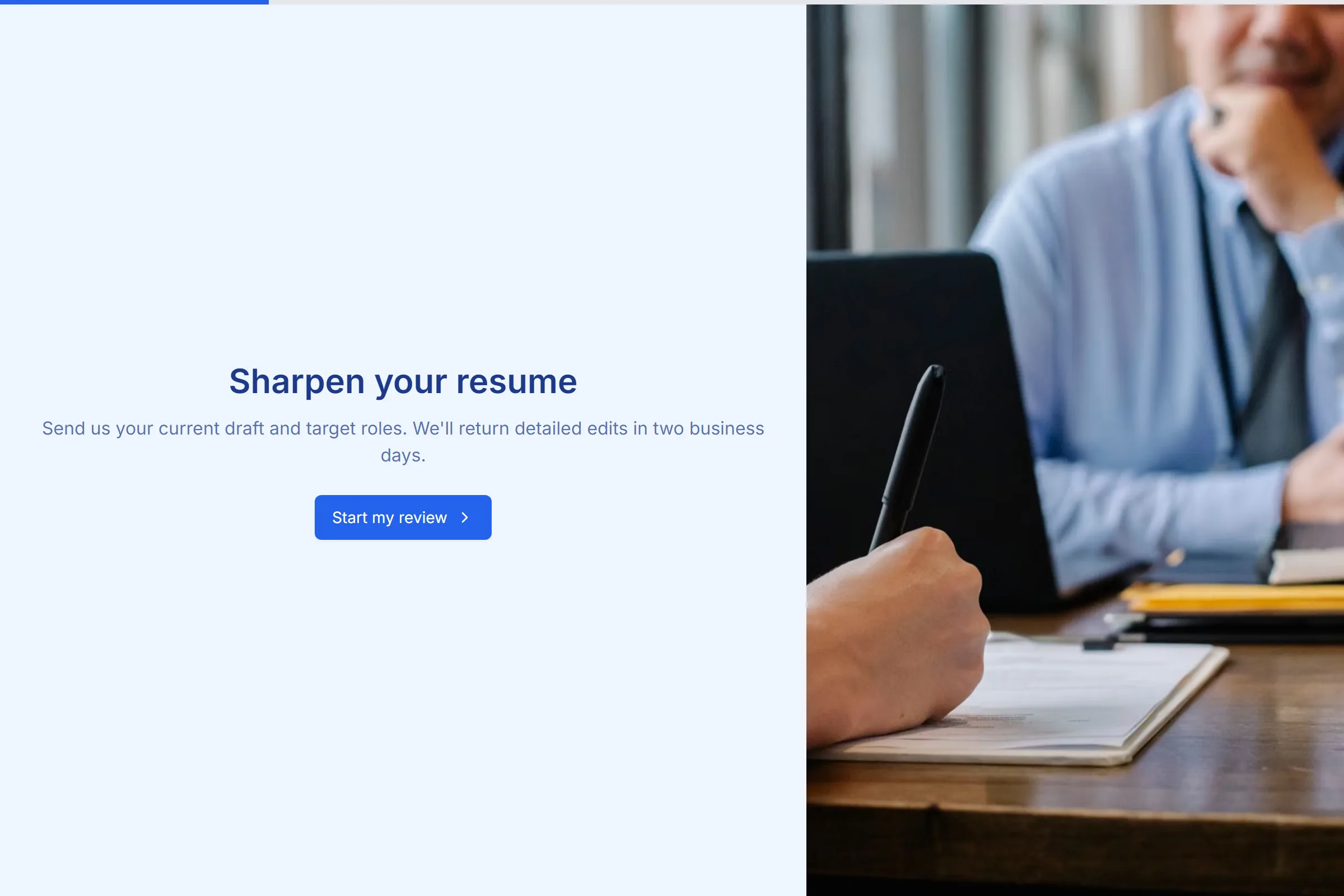 Resume & CV Review Service template preview