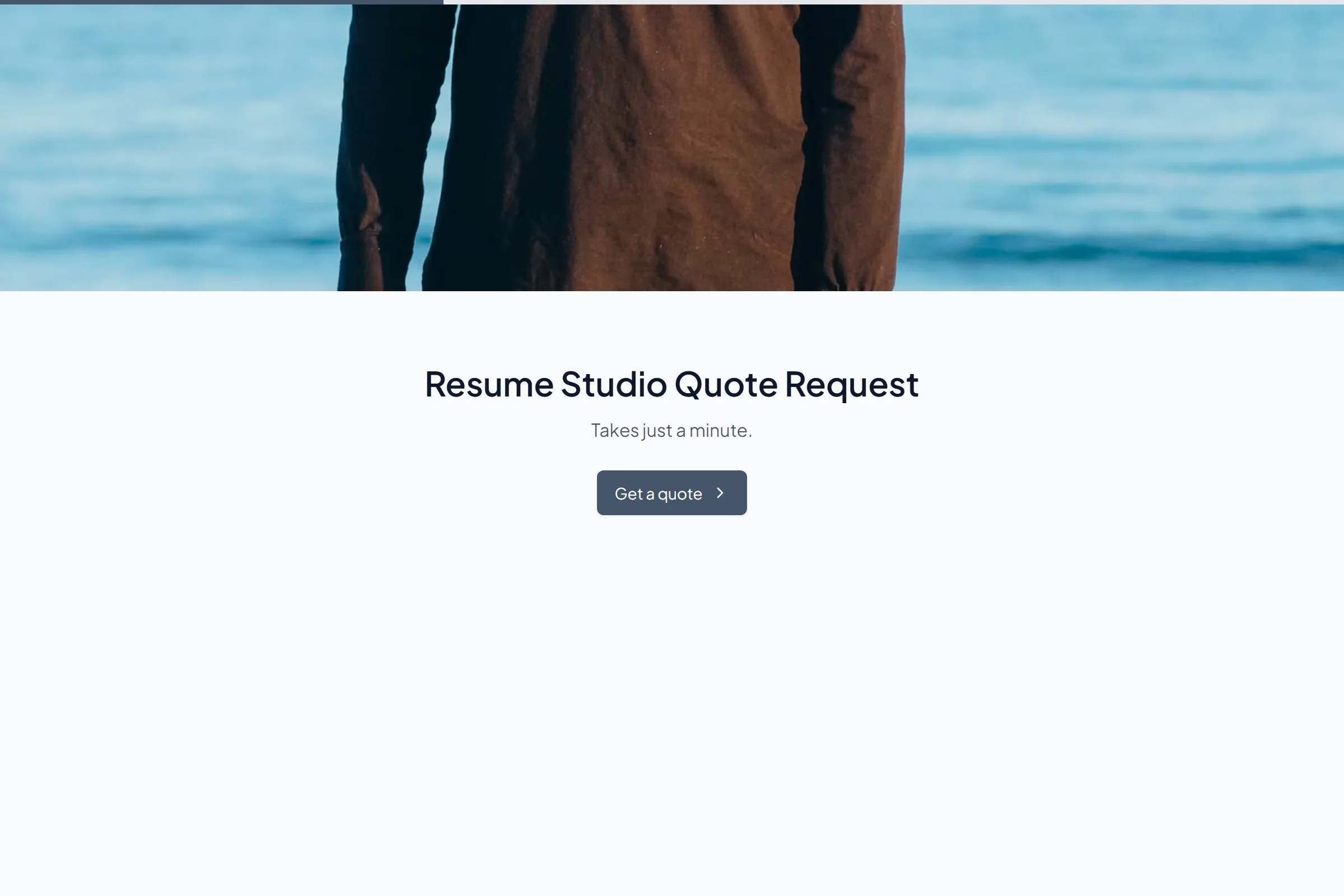 Resume Studio Quote Request template preview