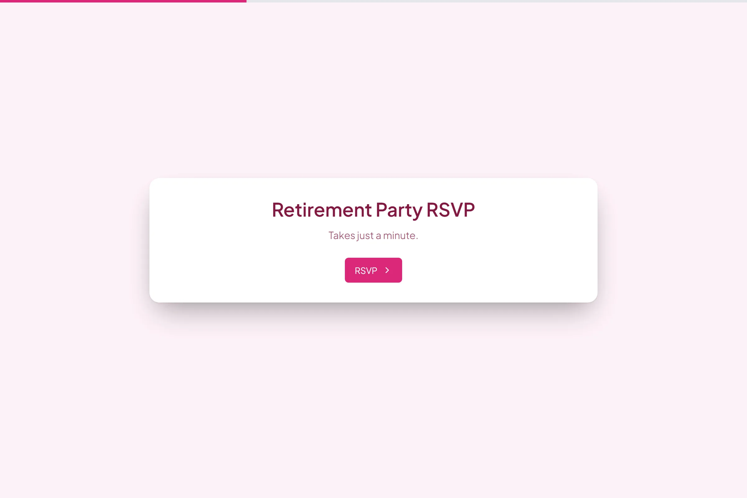 Retirement Party RSVP template preview