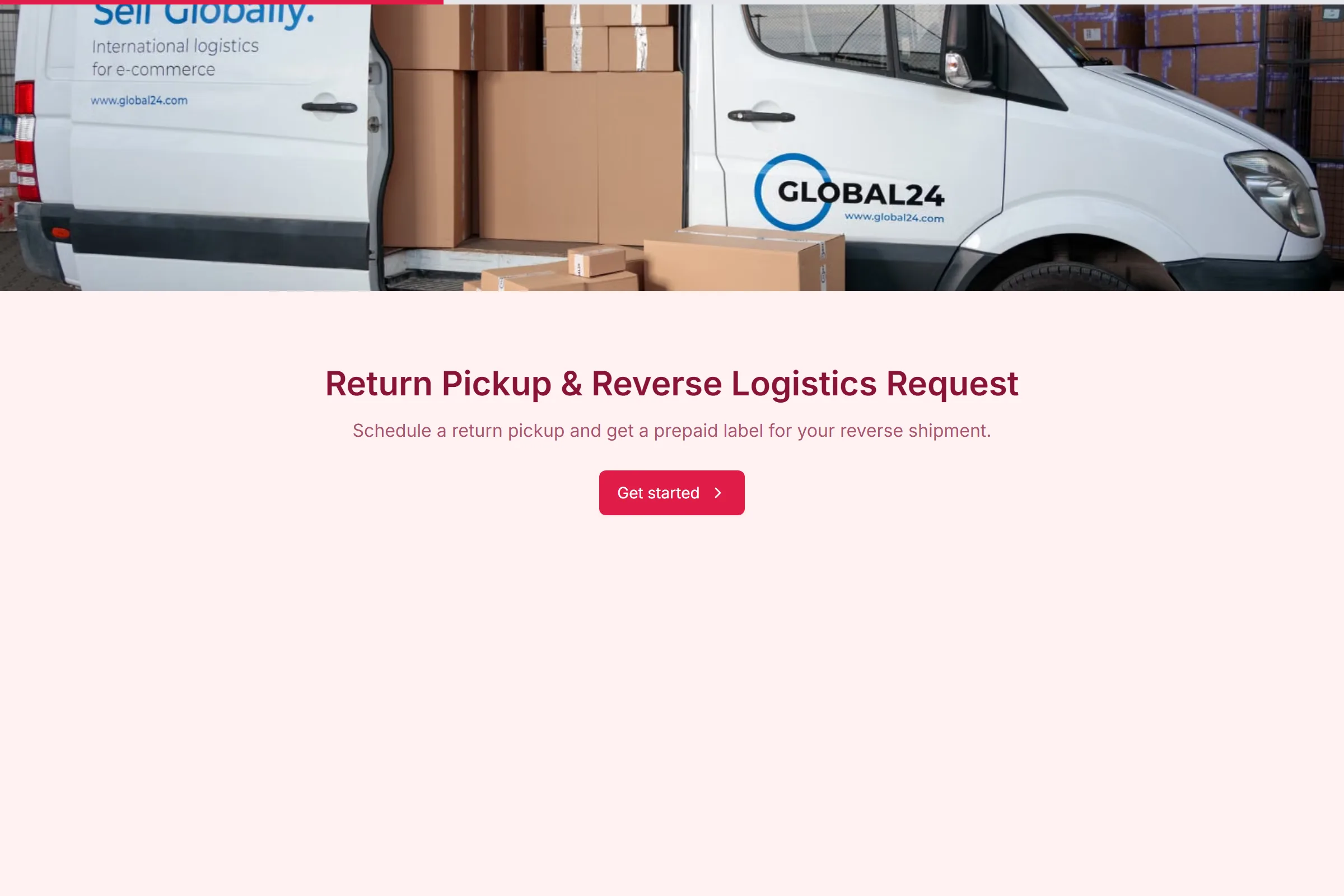 Return Pickup & Reverse Logistics Request template preview