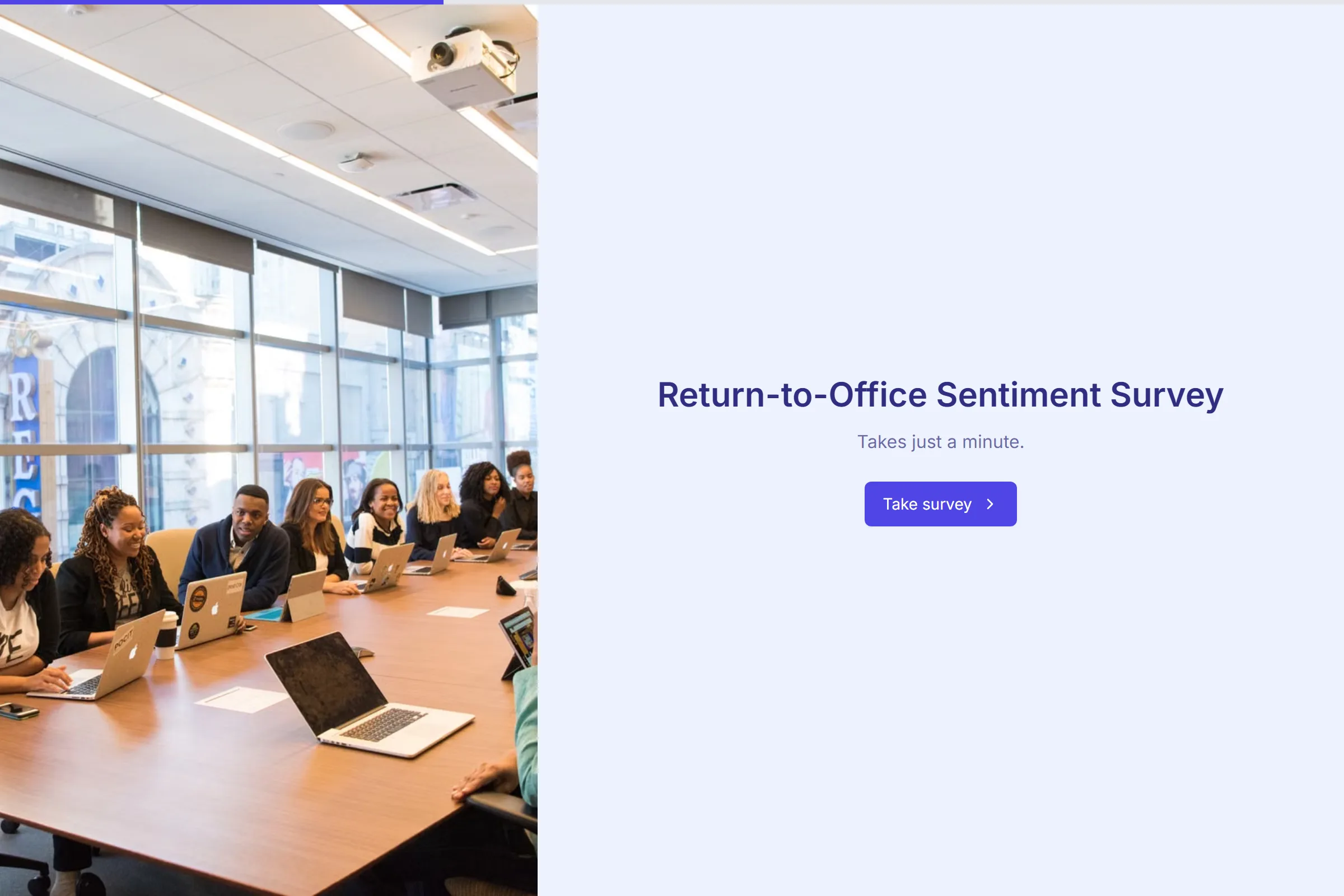 Return-to-Office Sentiment Survey template preview