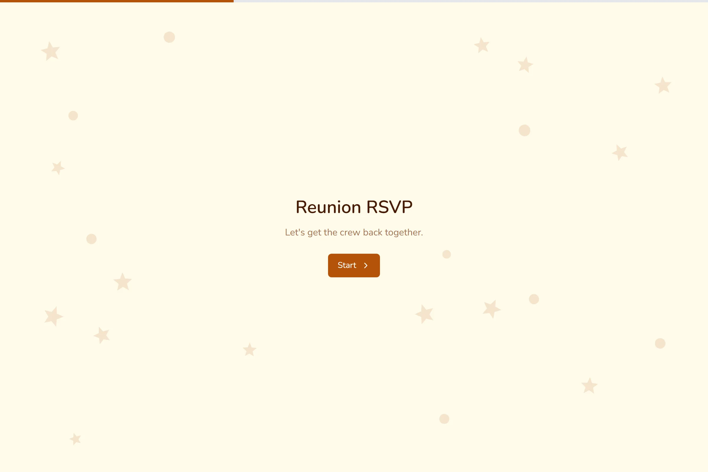 Reunion RSVP template preview