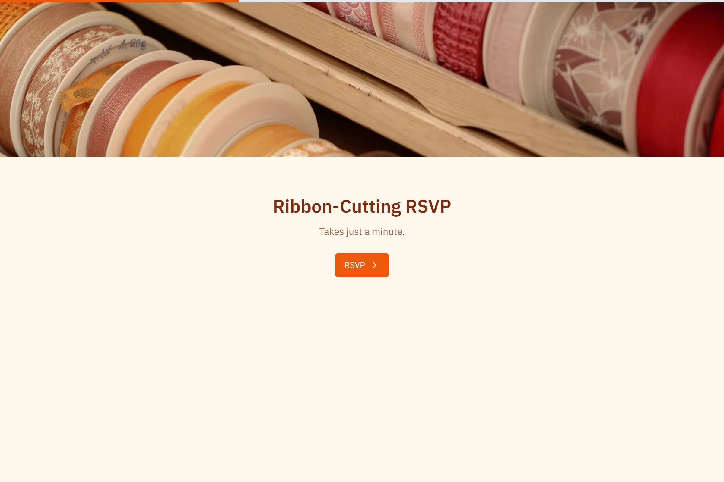 Ribbon-Cutting RSVP template preview