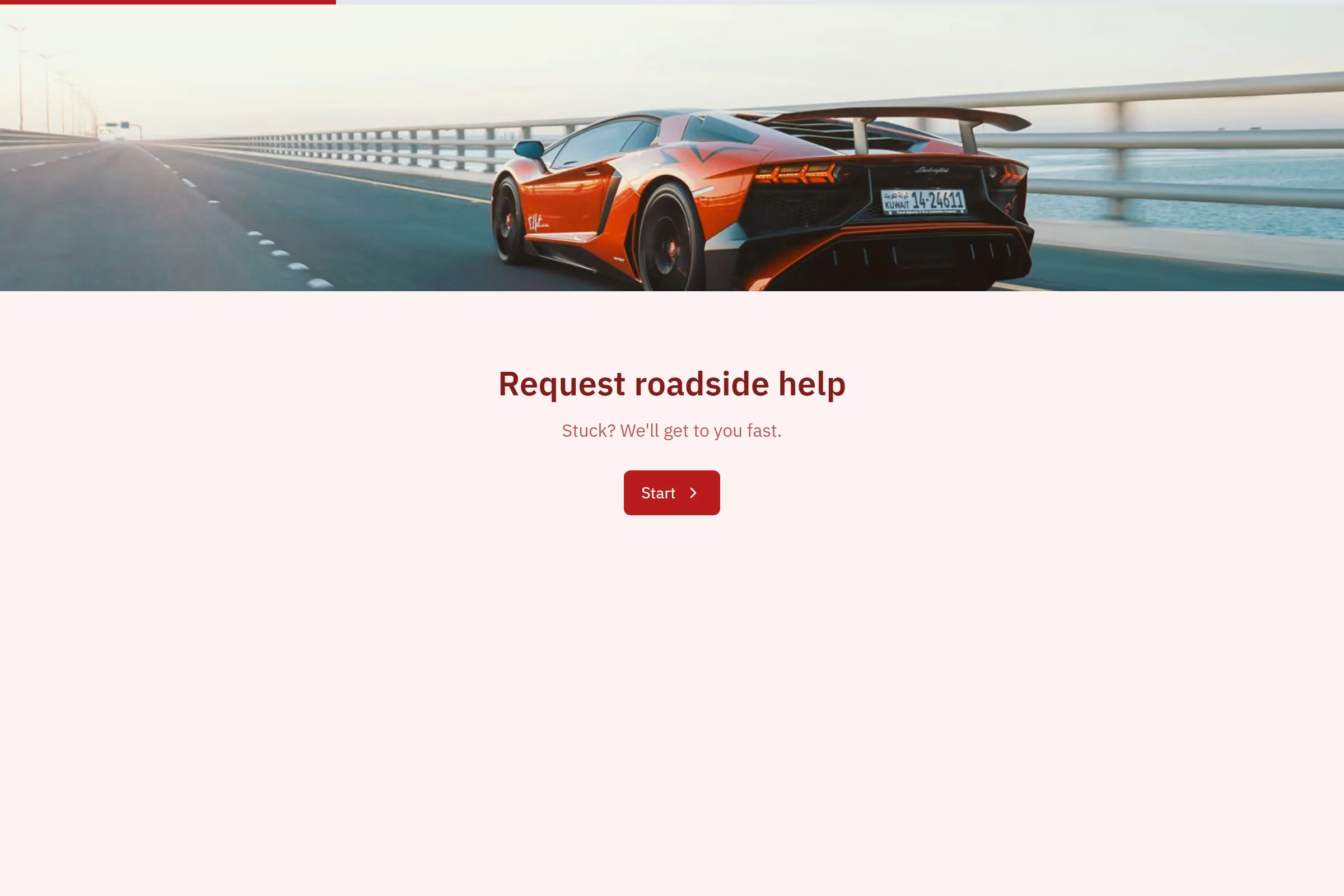 Roadside Assistance Request template preview