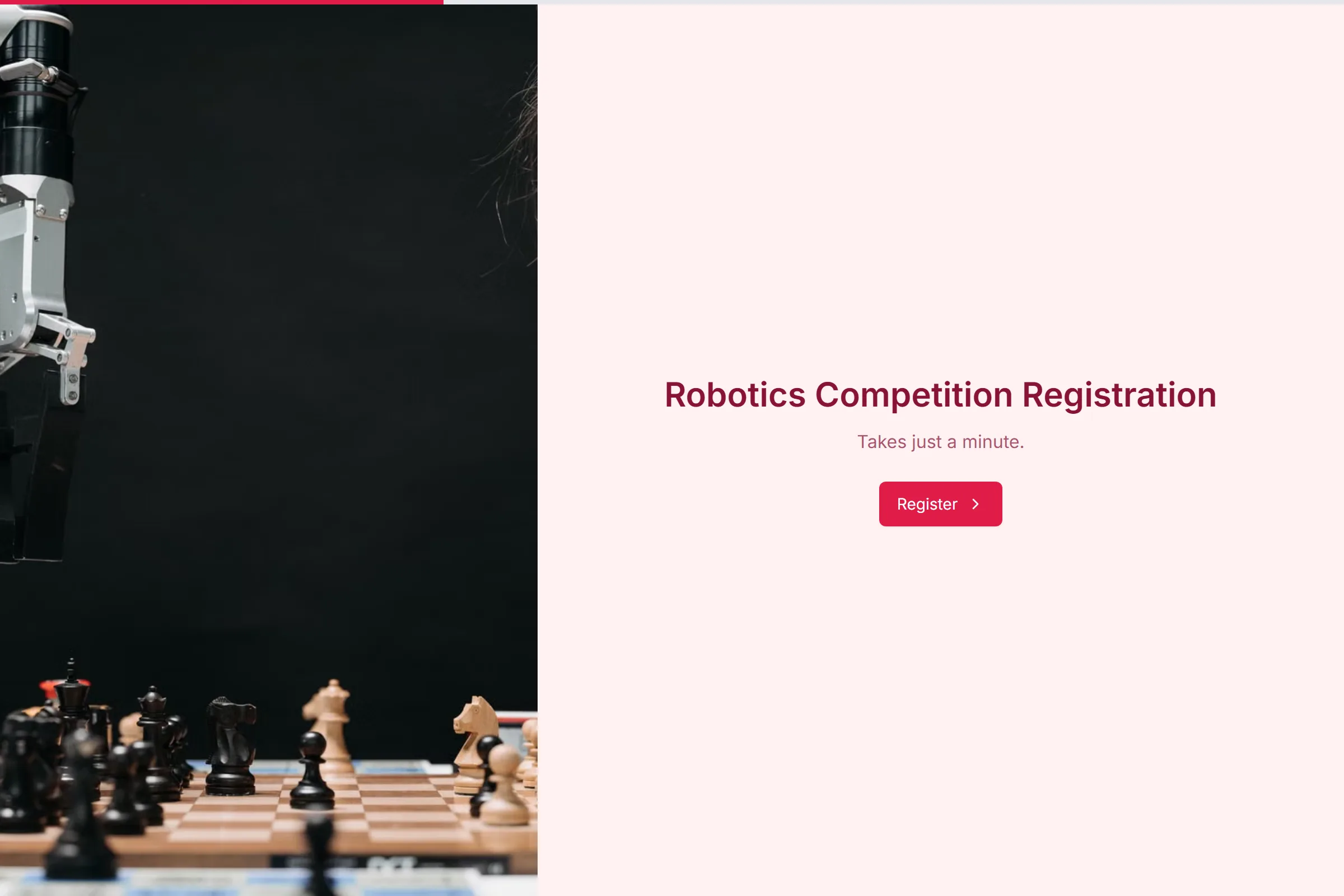 Robotics Competition Registration template preview
