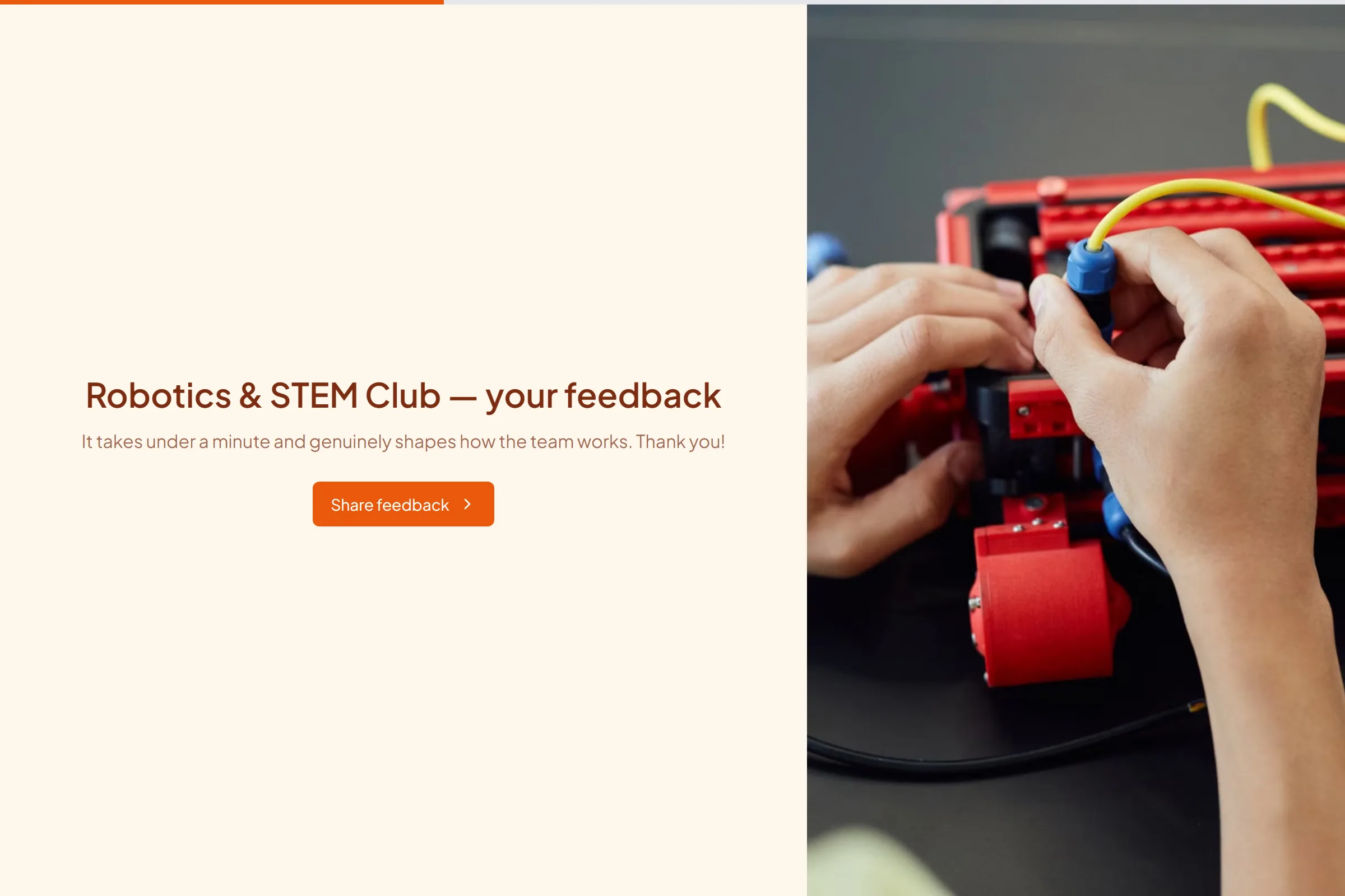 Robotics & STEM Club Satisfaction Survey template preview