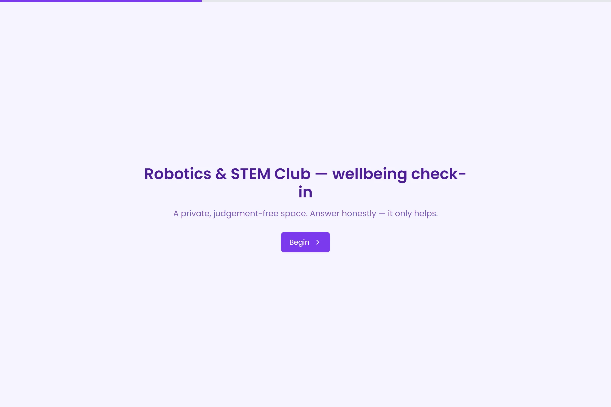 Robotics & STEM Club Wellbeing Check-in template preview