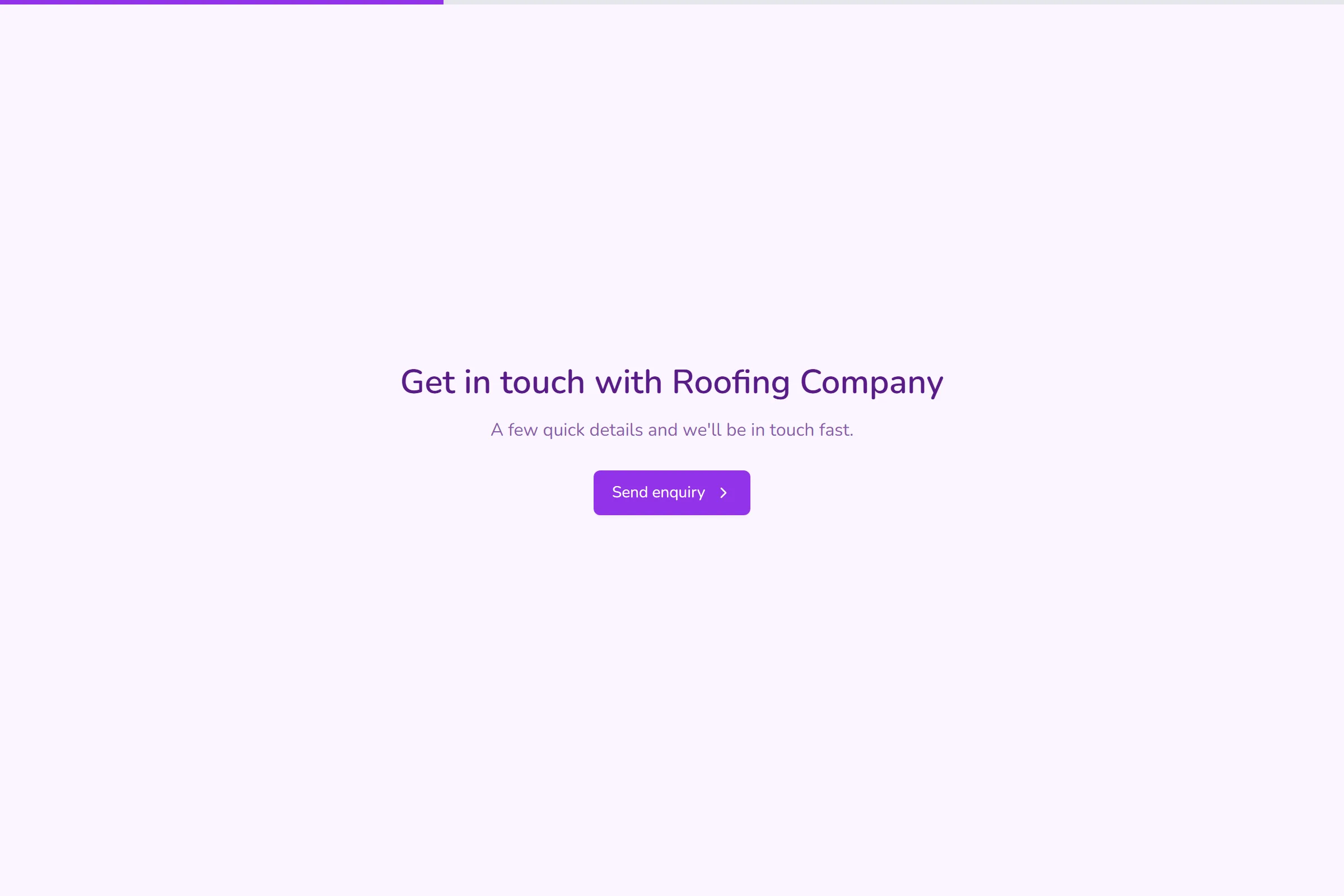 Roofing Company Enquiry template preview