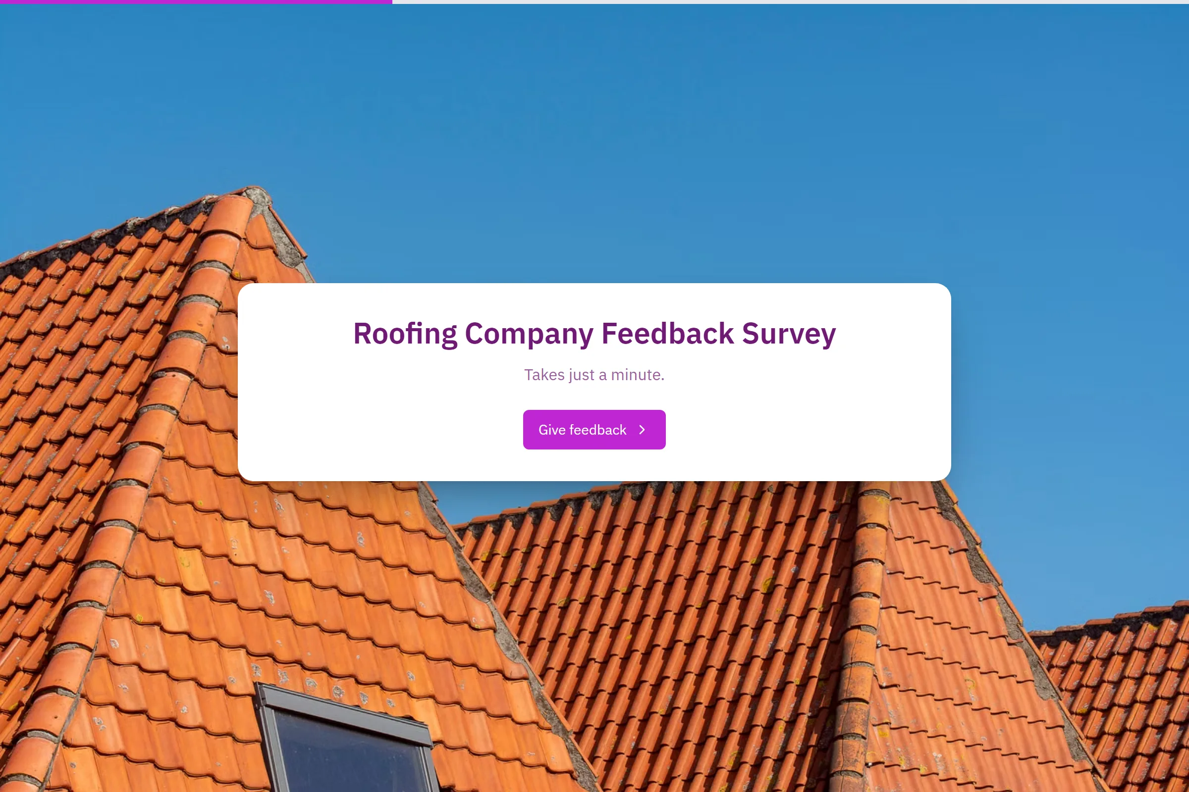 Roofing Company Feedback Survey template preview