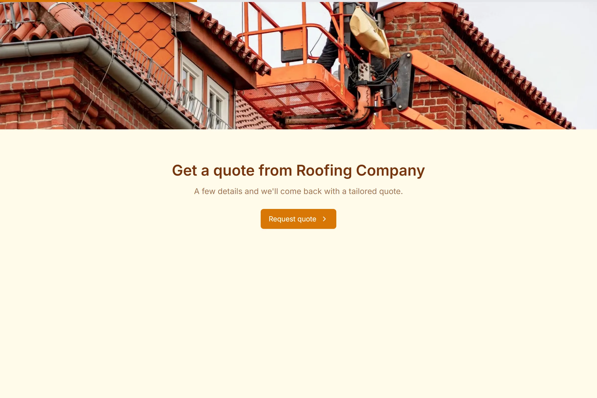 Roofing Company Site Survey Request template preview