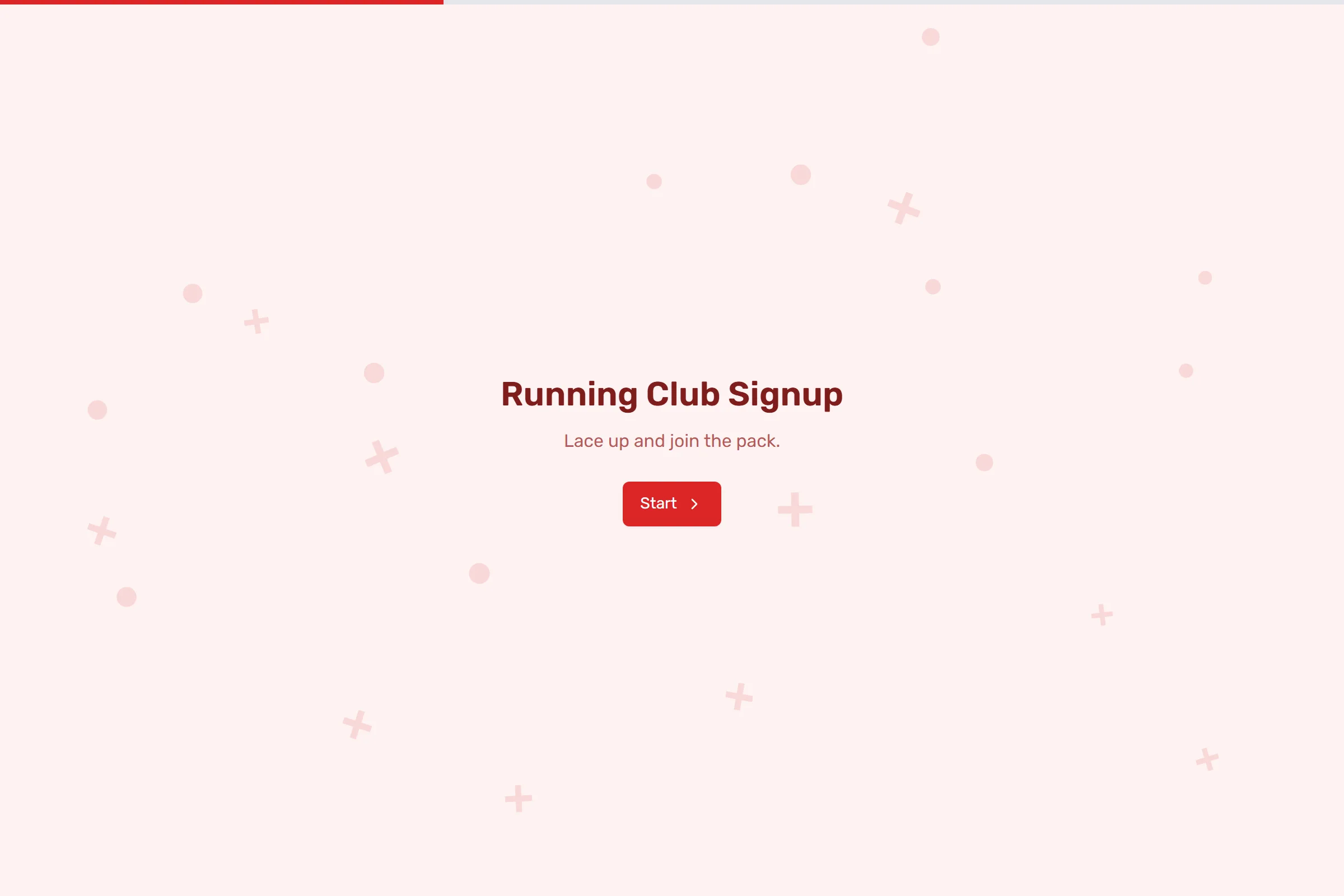 Running Club Signup template preview
