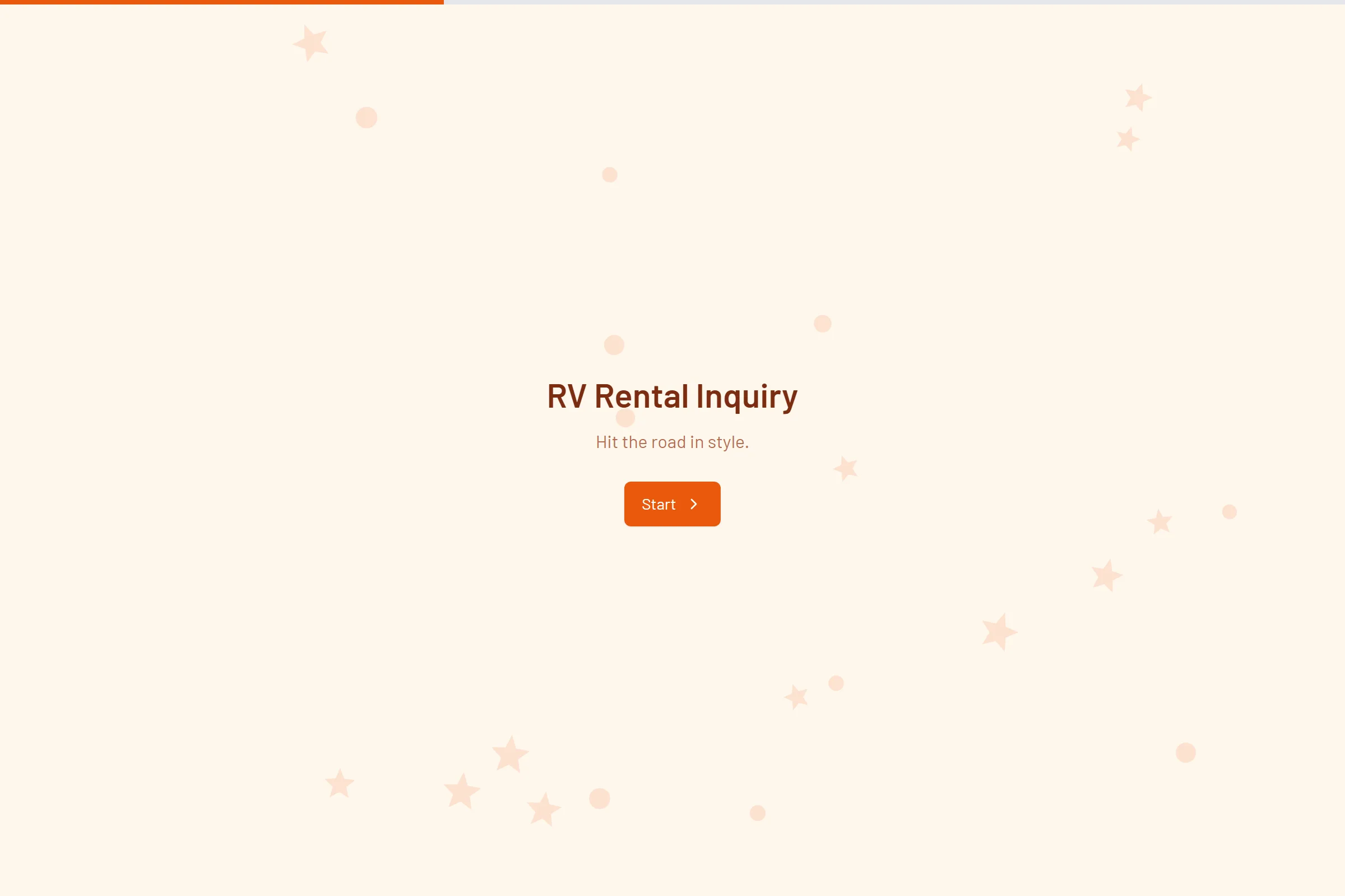 RV Rental Inquiry template preview