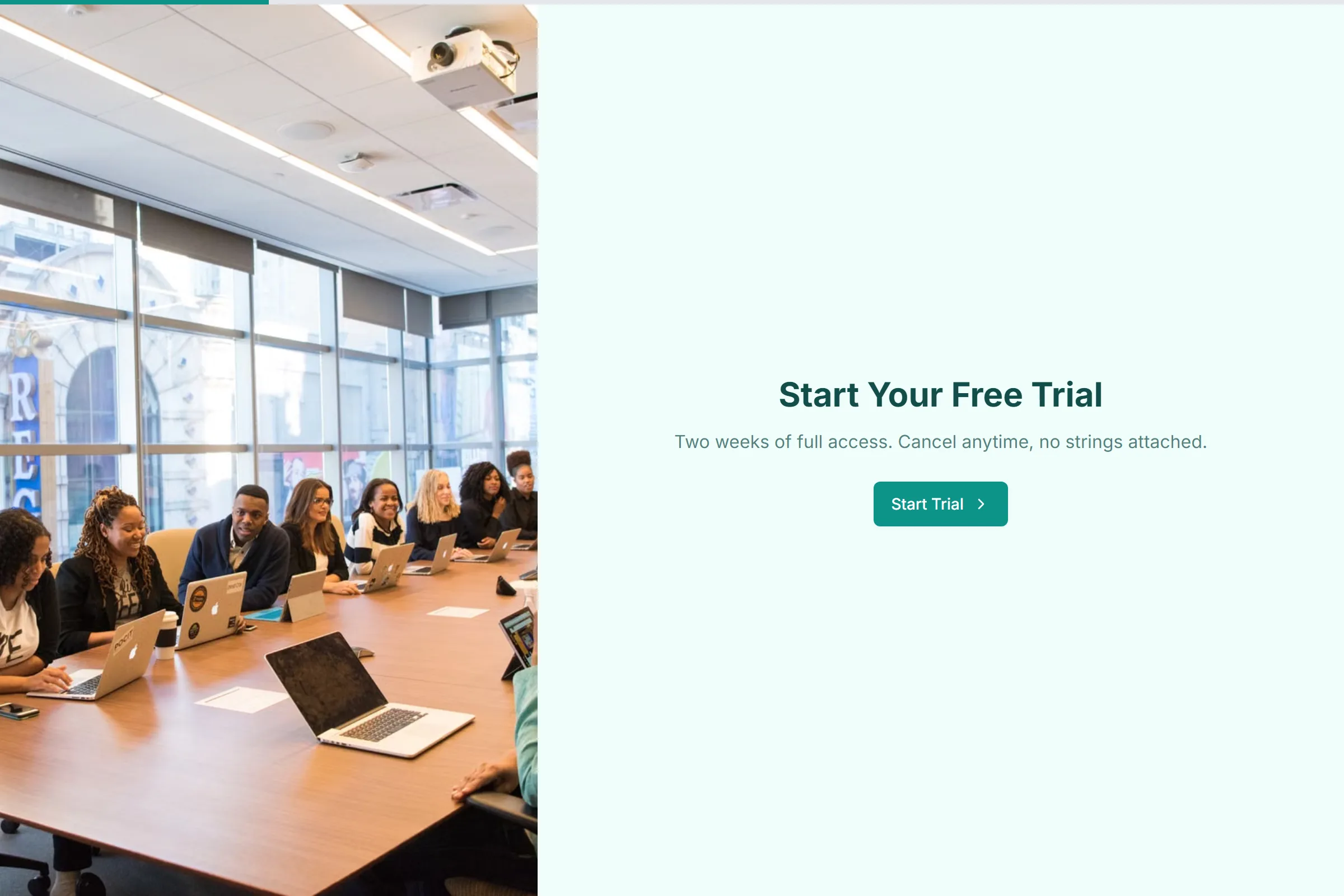 SaaS Free Trial Signup template preview
