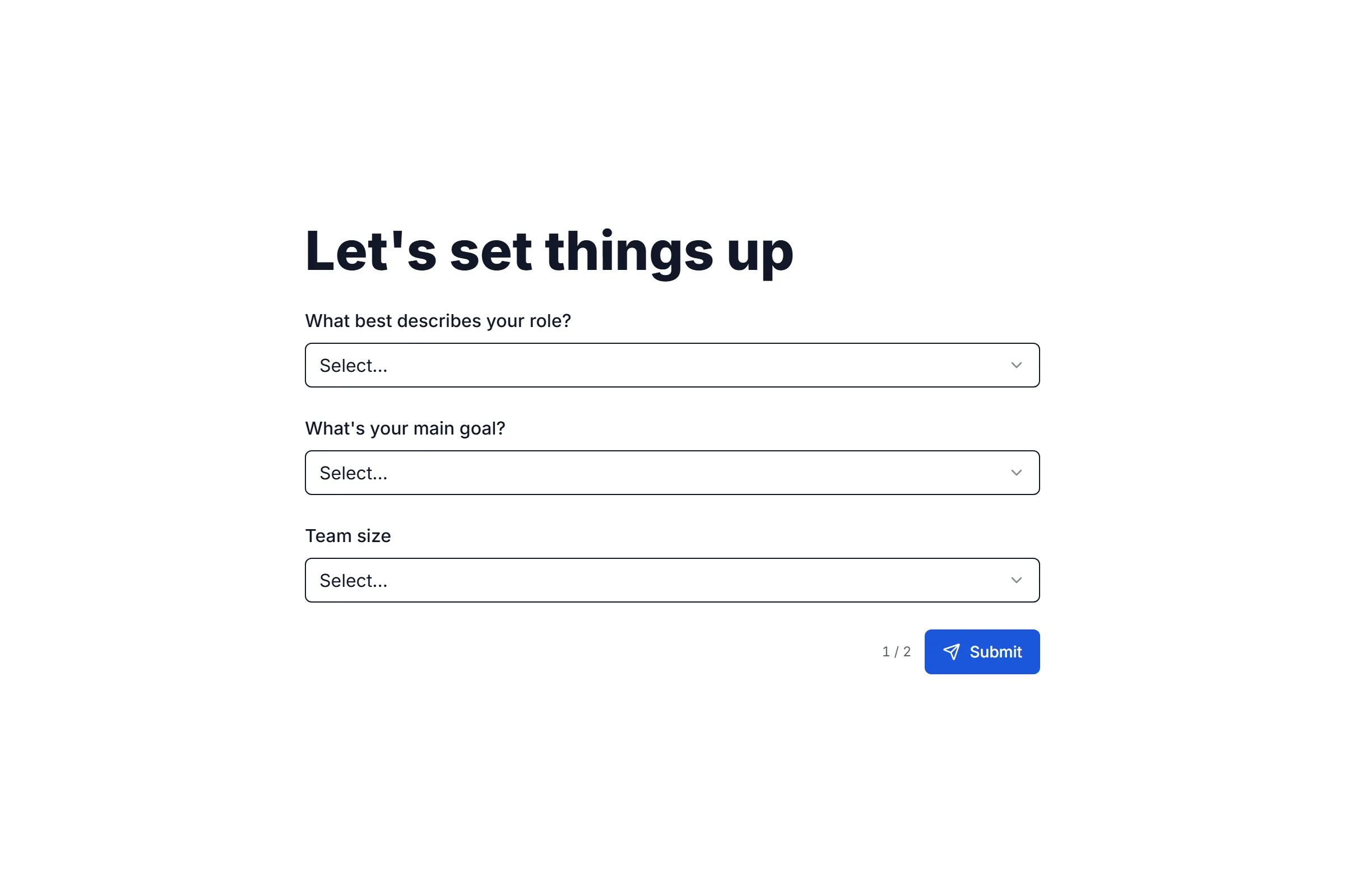 SaaS Onboarding Survey template preview