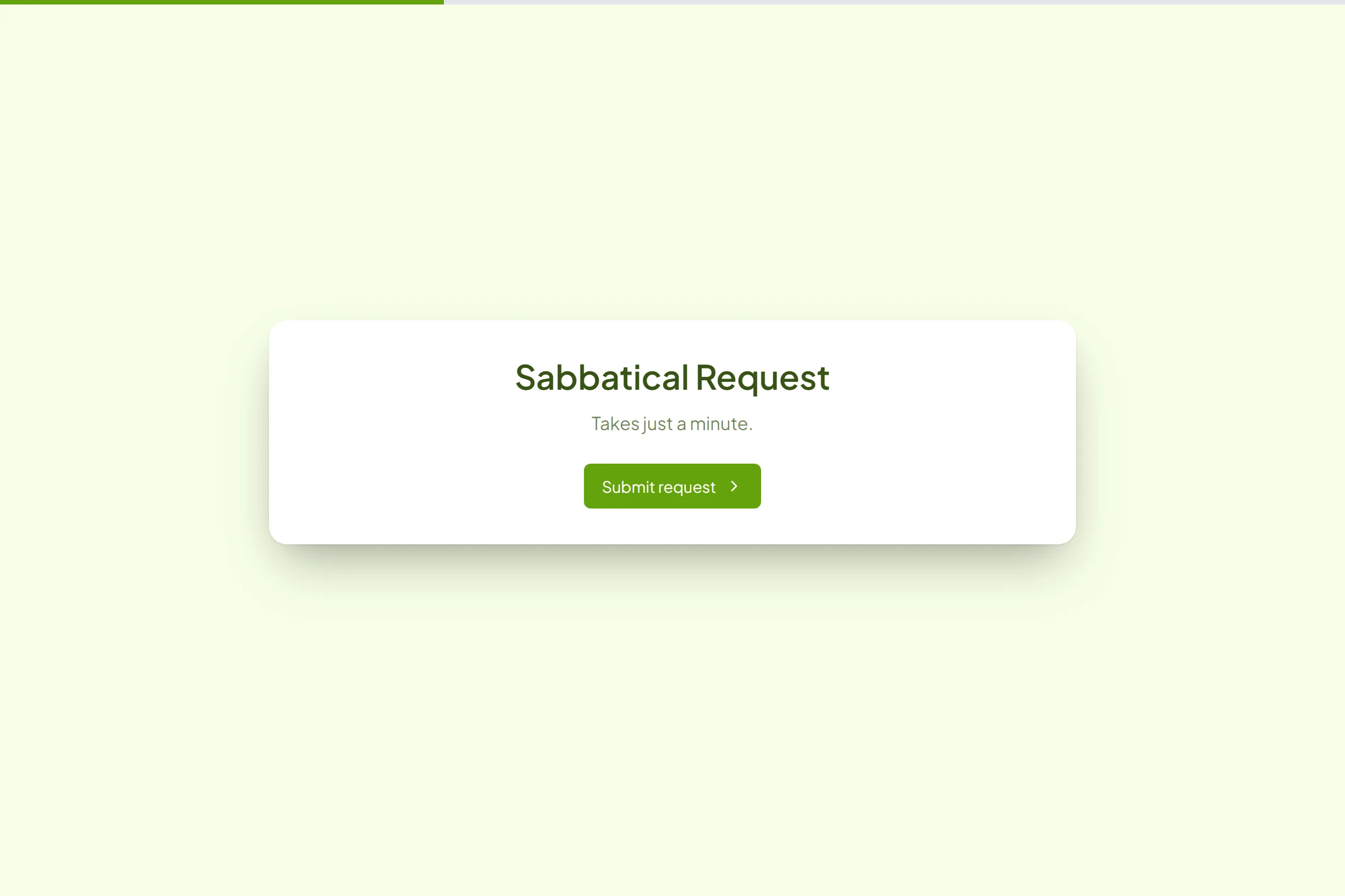 Sabbatical Request template preview