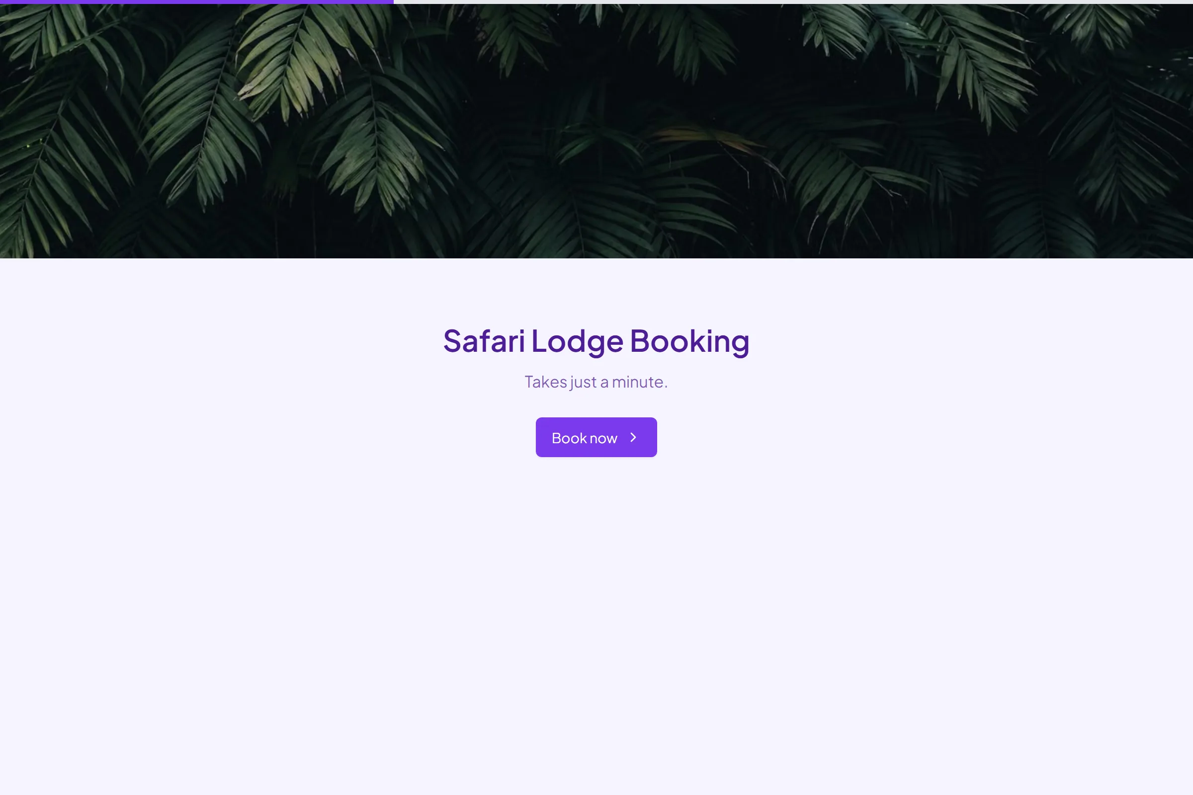 Safari Lodge Booking template preview