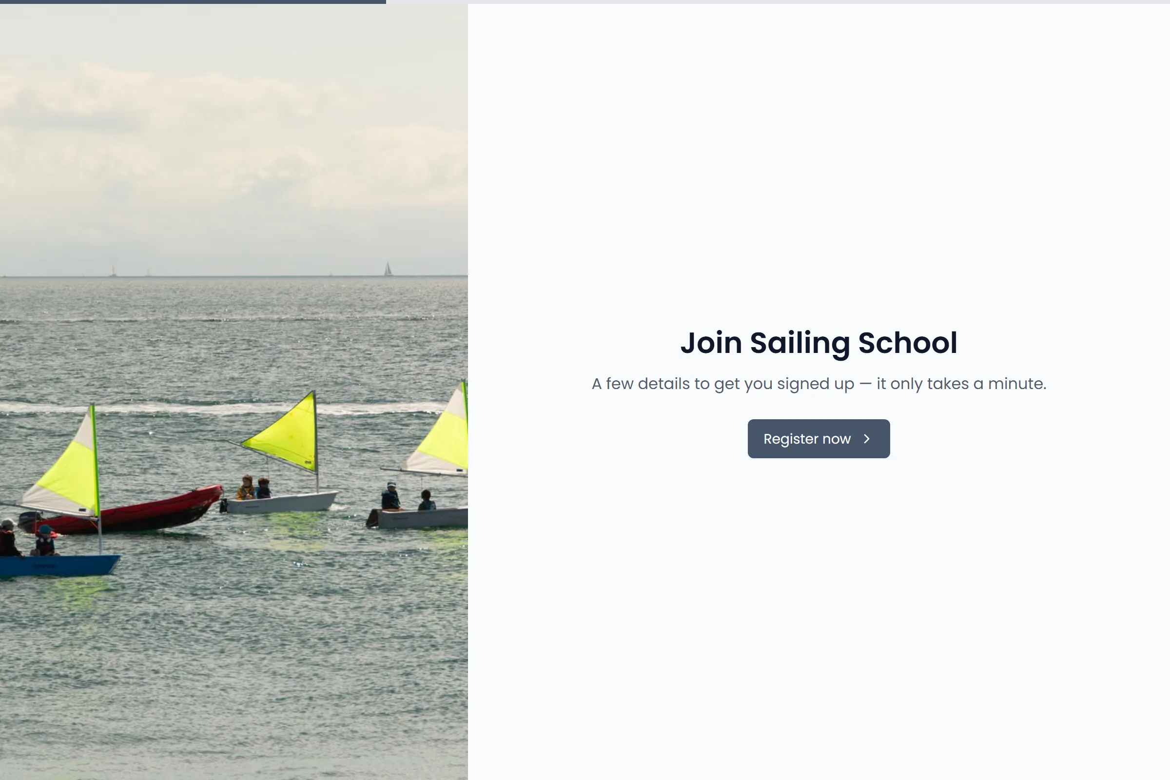Sailing School Class Registration template preview