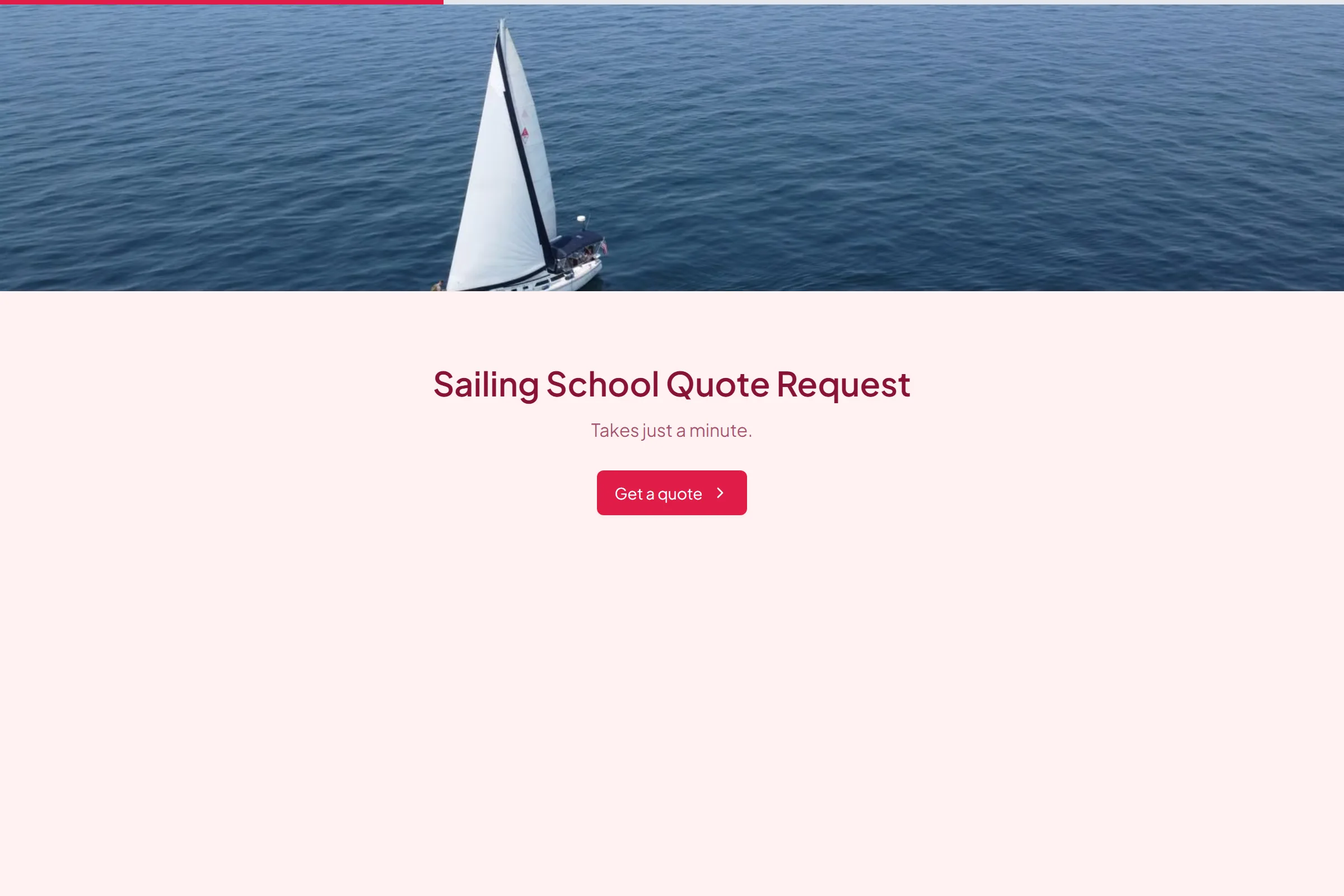 Sailing School Quote Request template preview