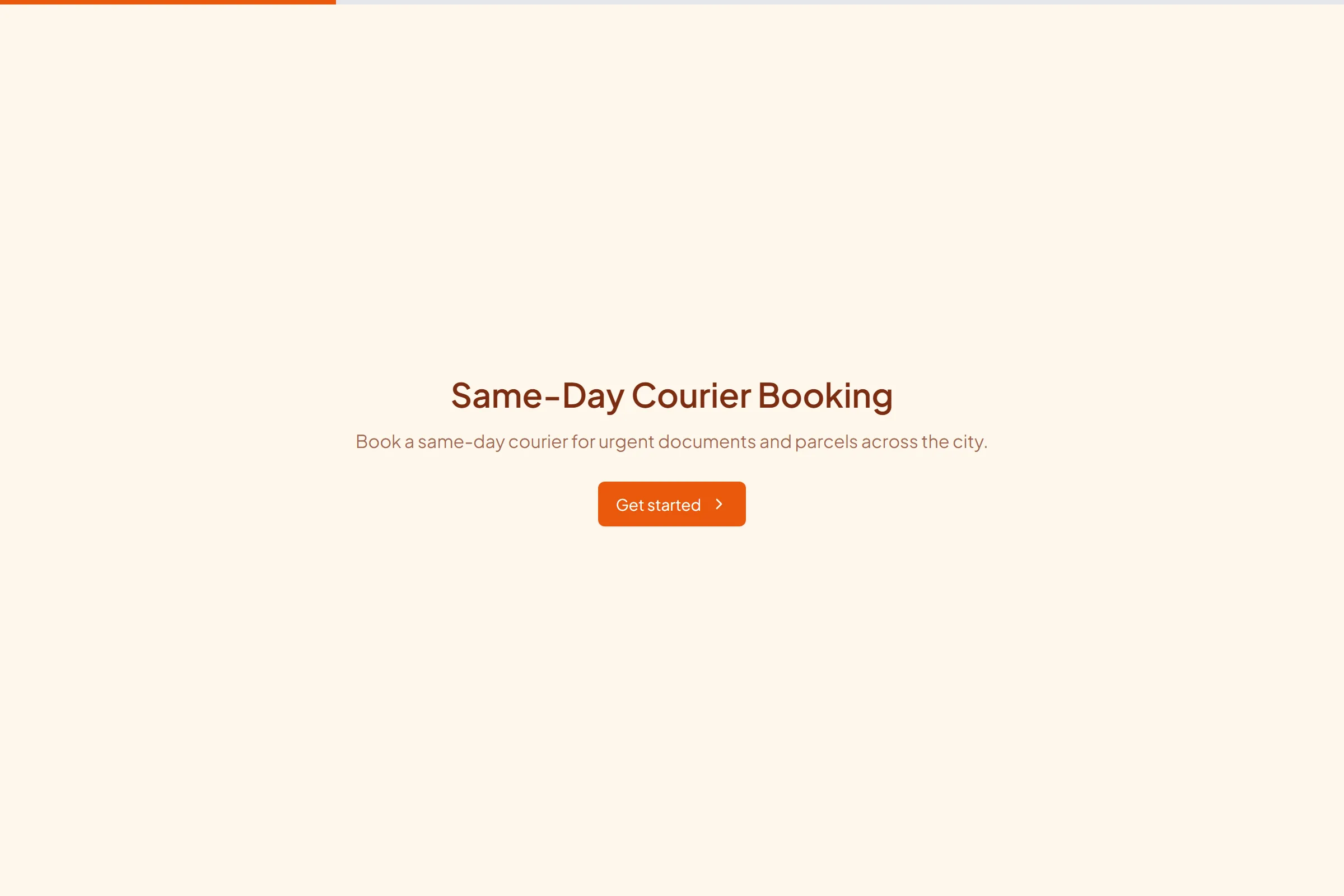 Same-Day Courier Booking template preview