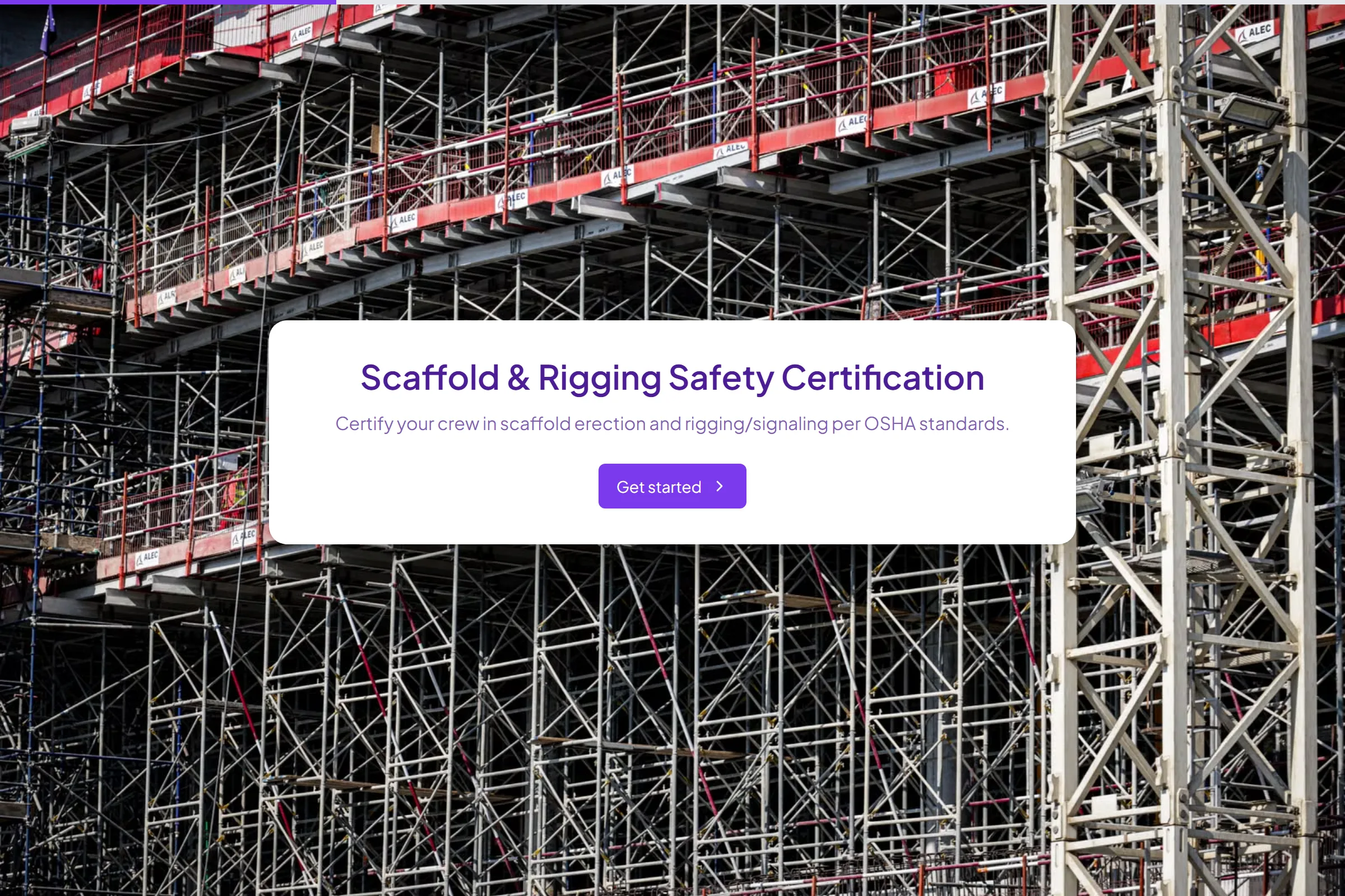 Scaffold & Rigging Safety Certification template preview