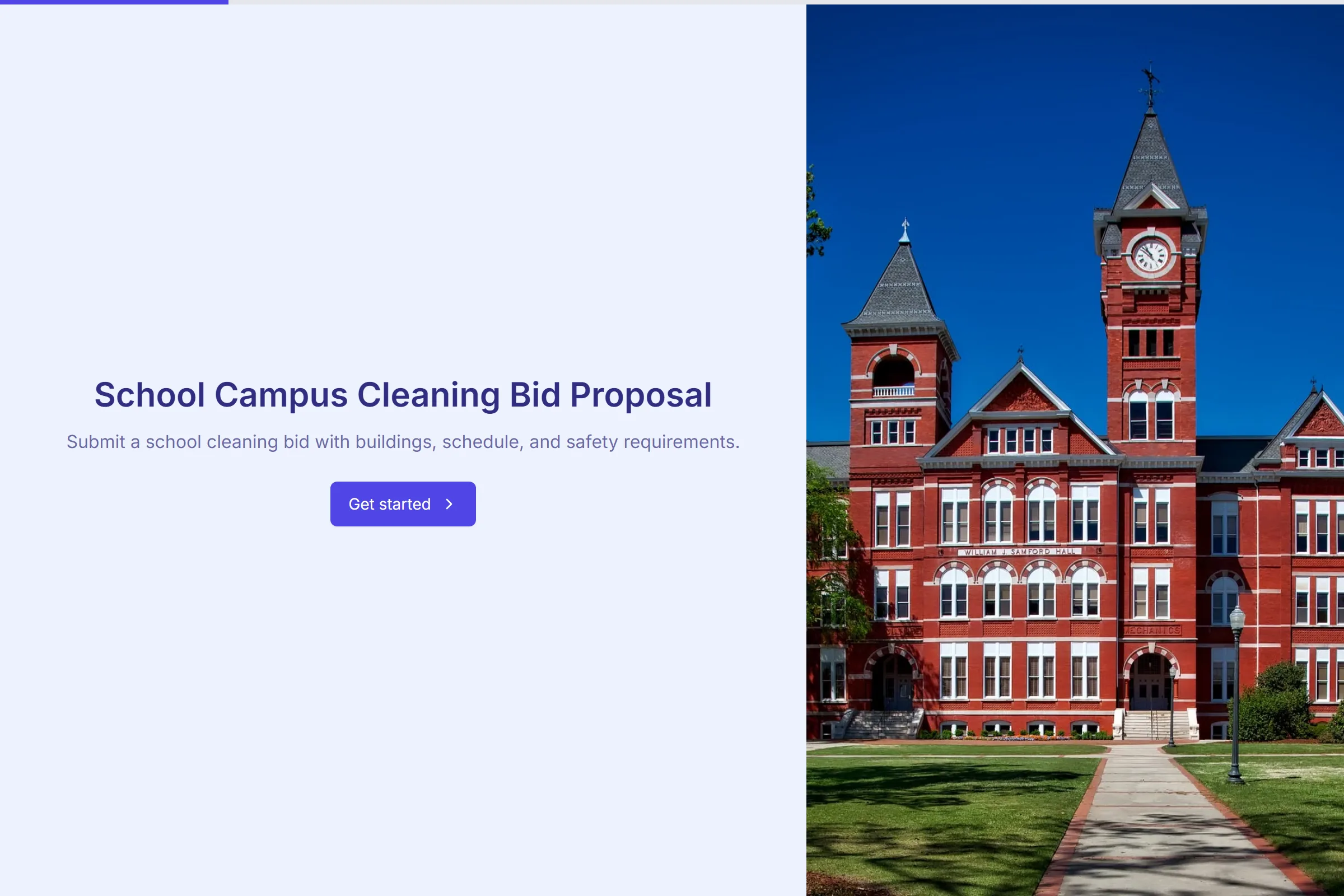 School Campus Cleaning Bid Proposal template preview