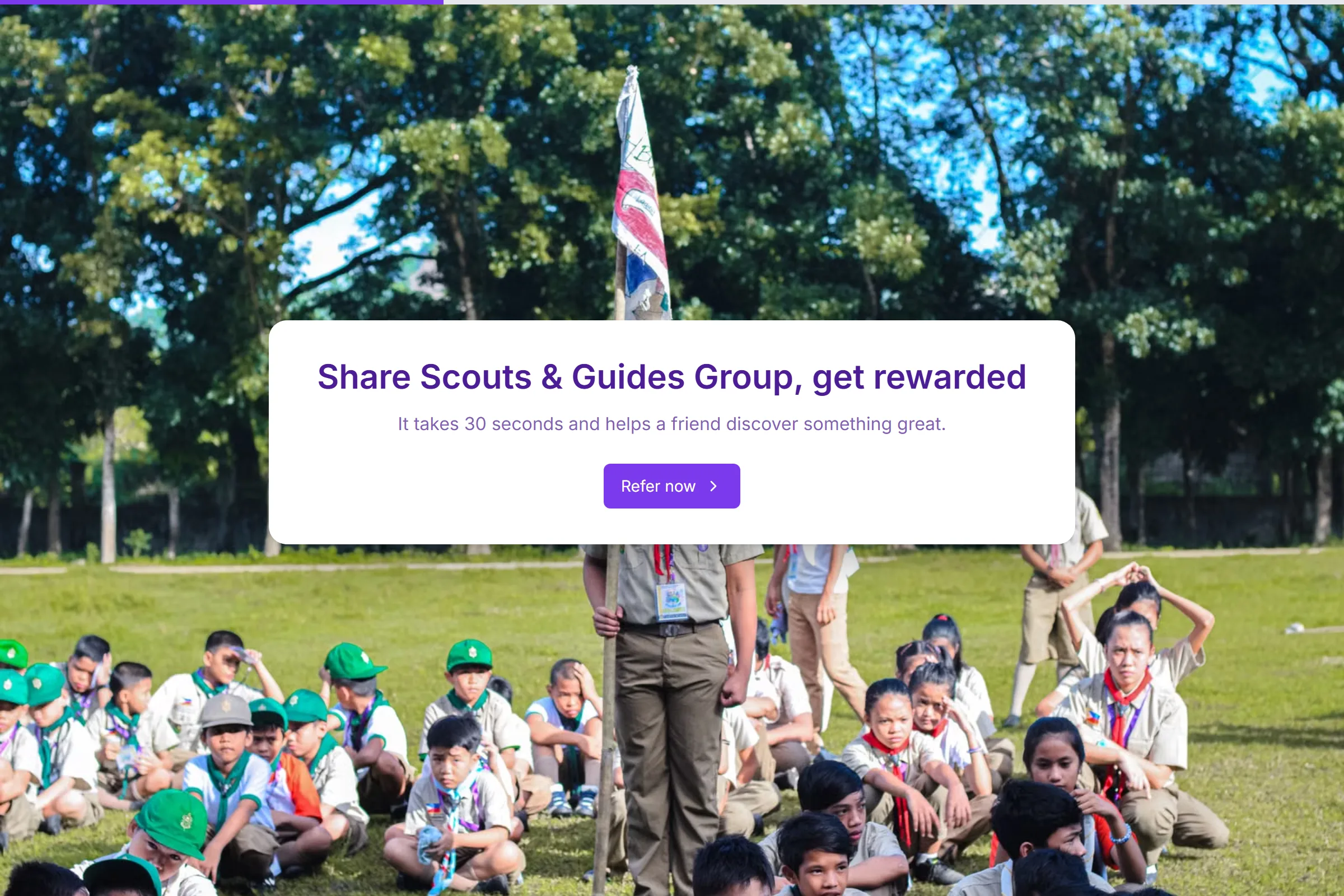 Scouts & Guides Group Referral Form template preview
