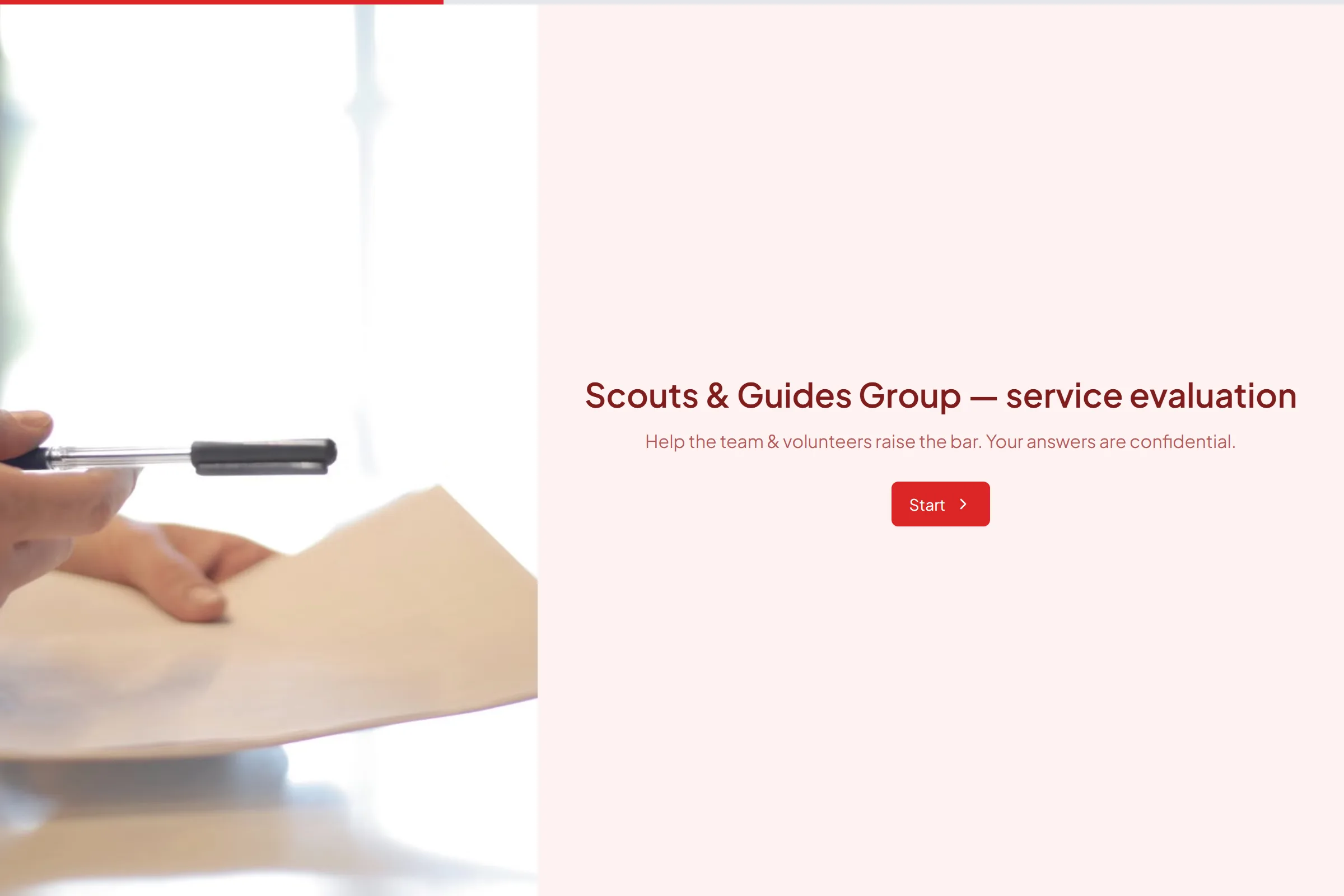 Scouts & Guides Group Service Evaluation template preview